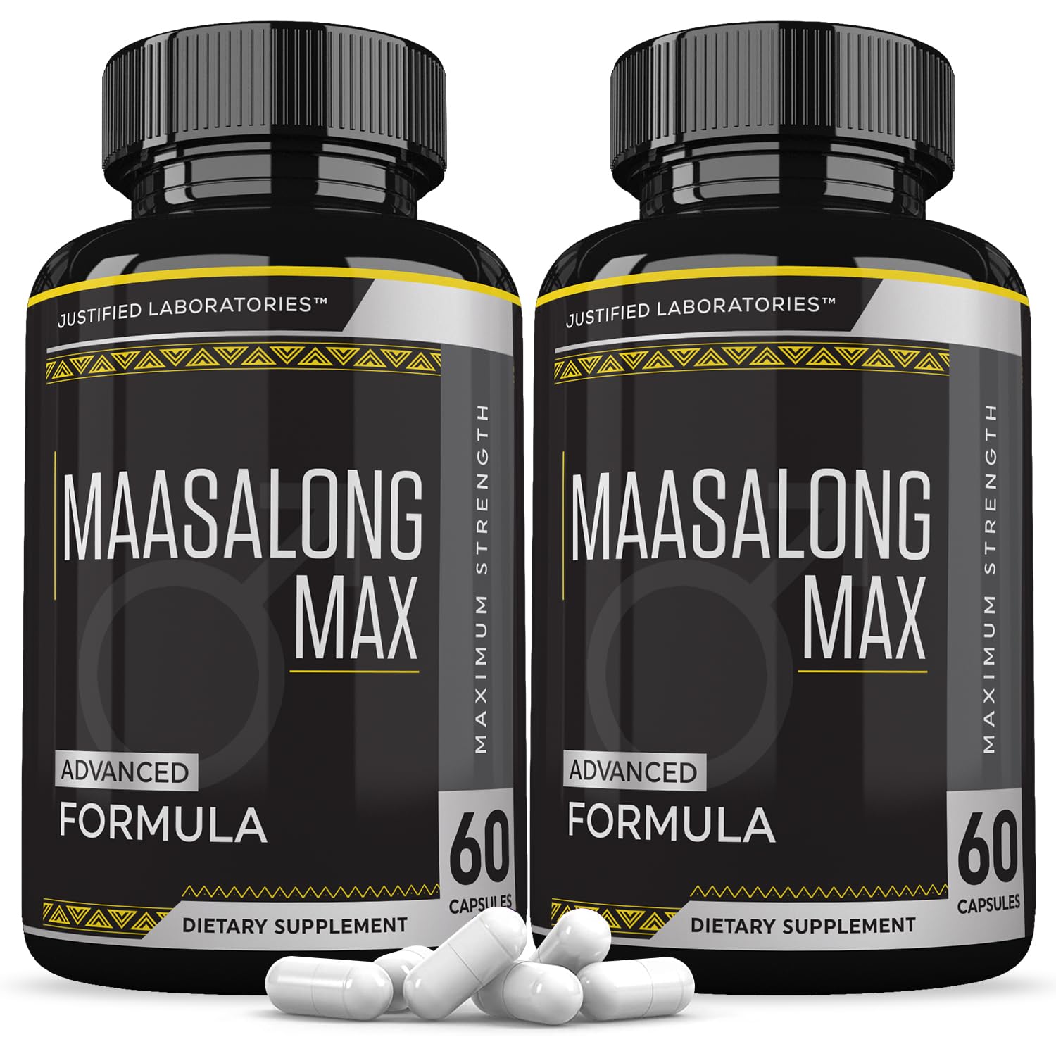 Justified Laboratories Maasalong Max 1600MG Advanced Men's Health Masalong Formula 120 Capsules
