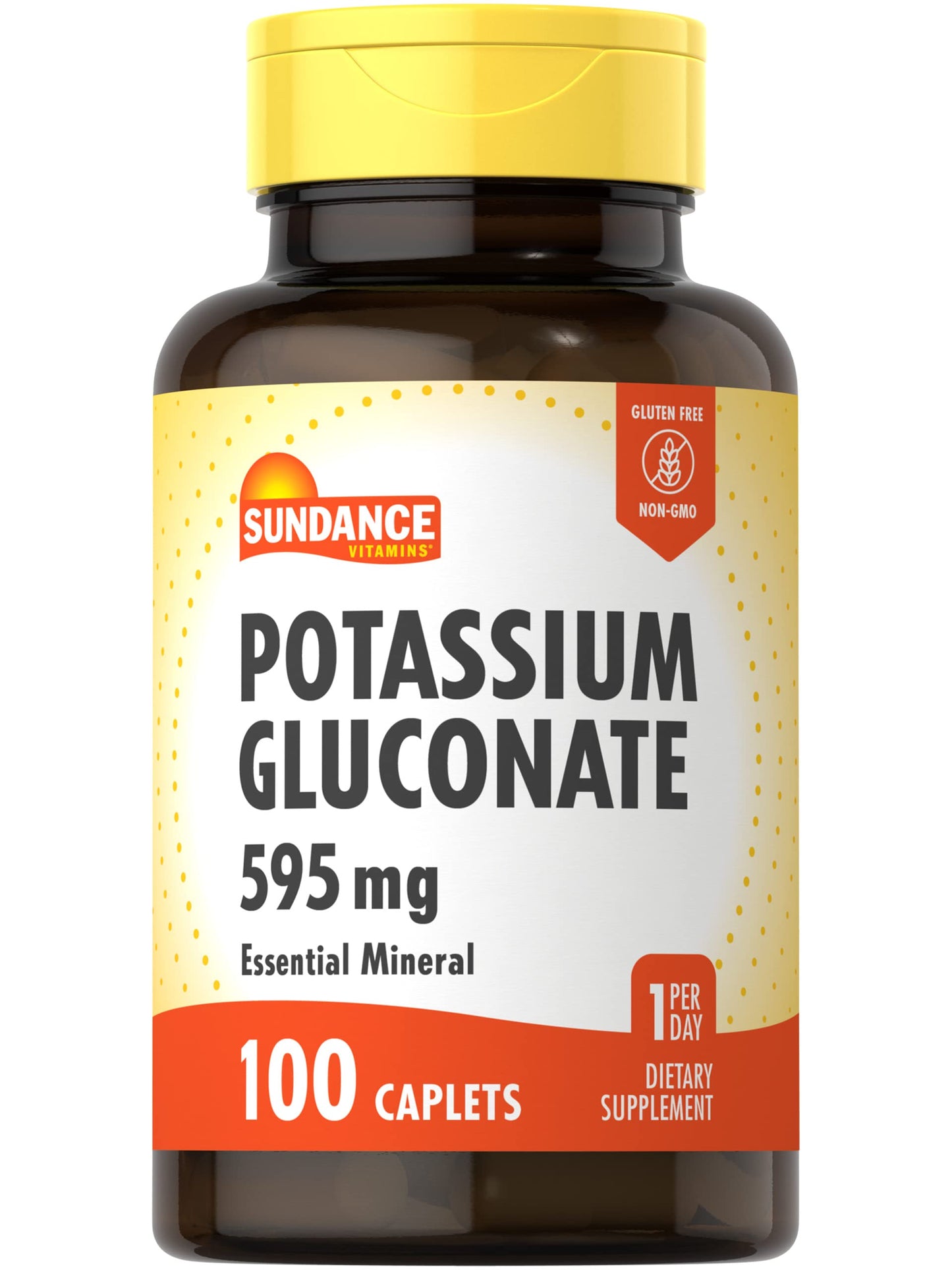 Sundance Potassium Gluconate 595mg Caplets, 100 Count