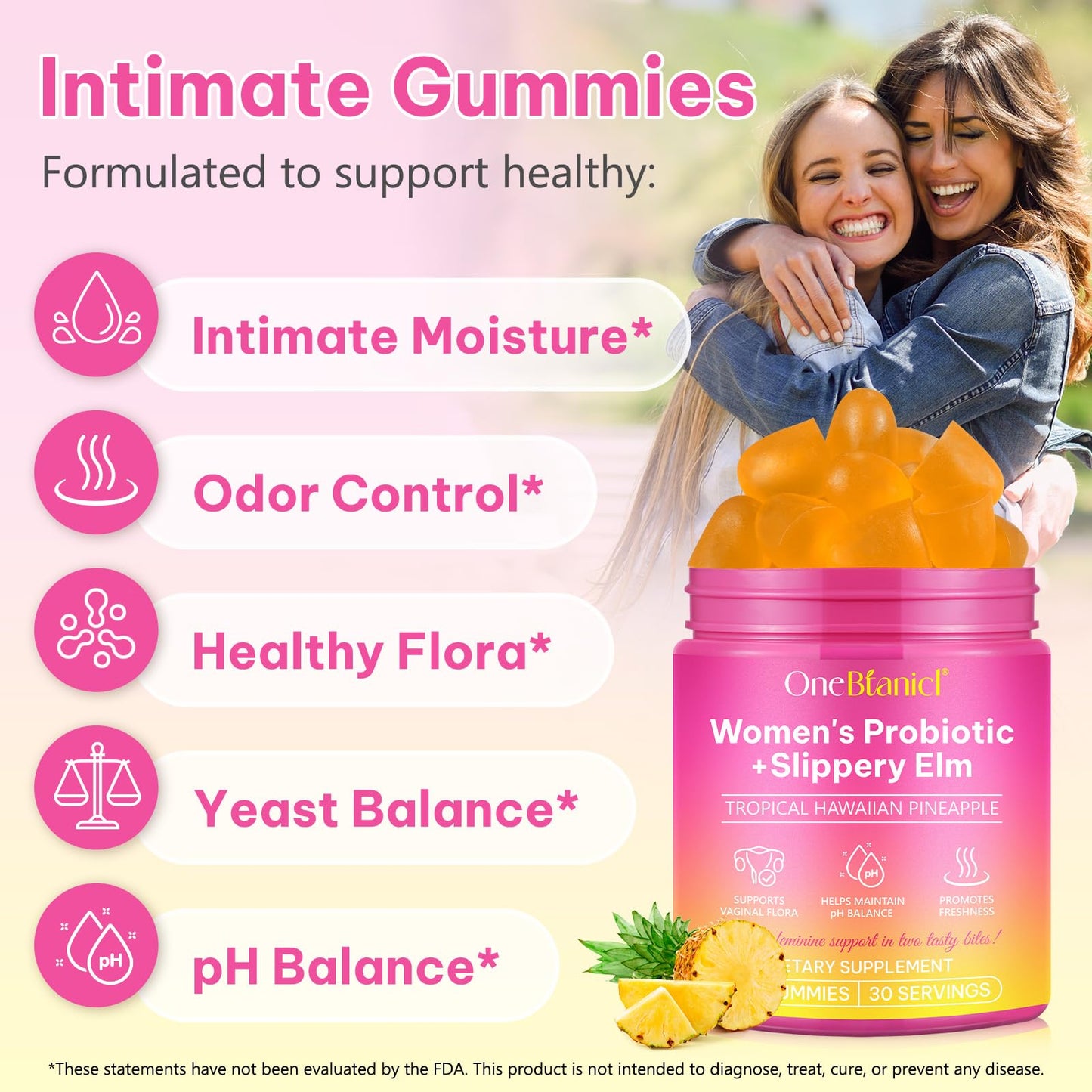 Akeeronn Feminine Probiotics Gummies, 120 Count