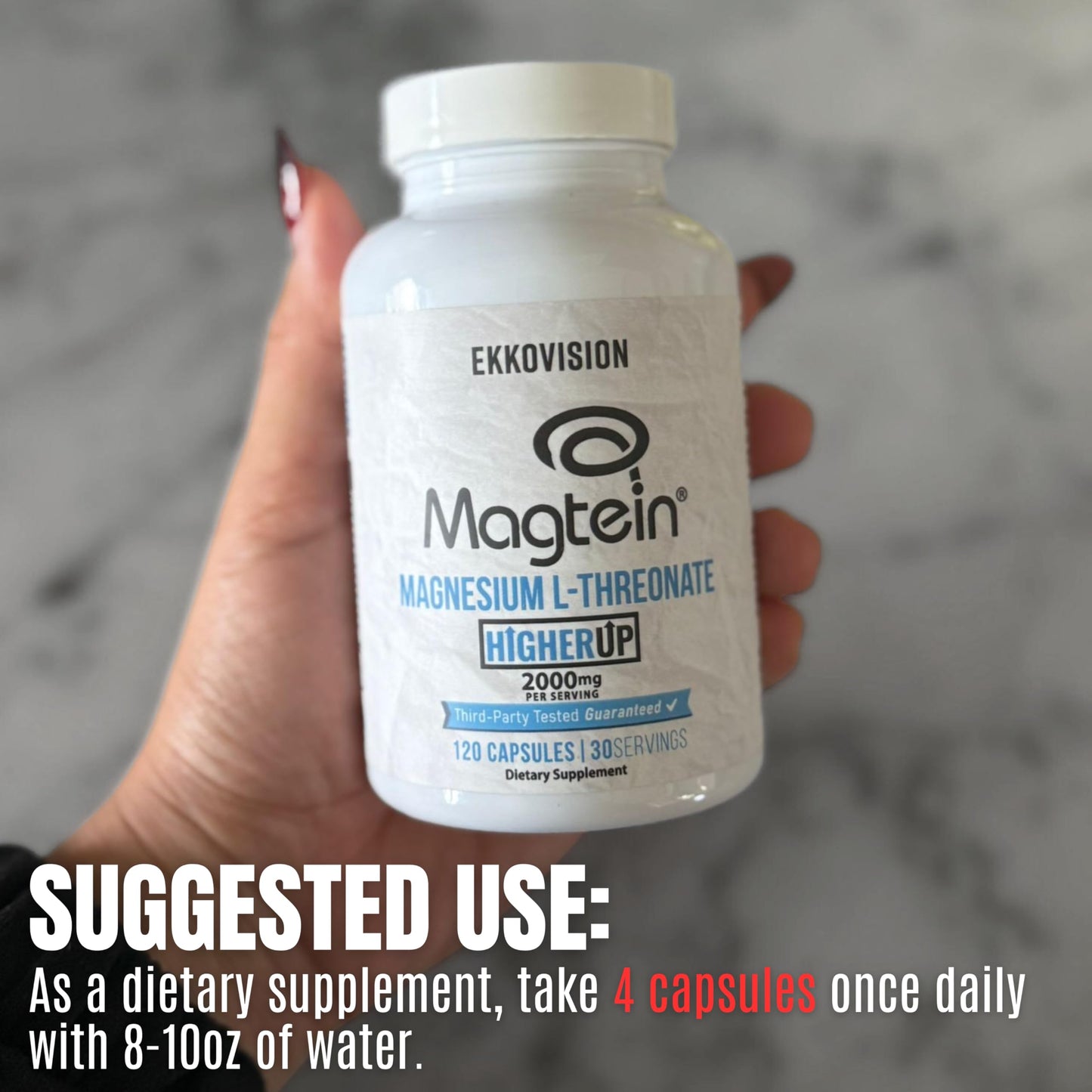 Ekkovision Magtein Magnesium L-Threonate Capsules 120 Count