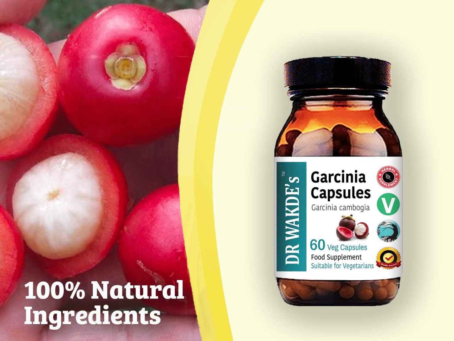 DR WAKDE's Garcinia Cambogia Fruit Capsules, 60 Veg Caps