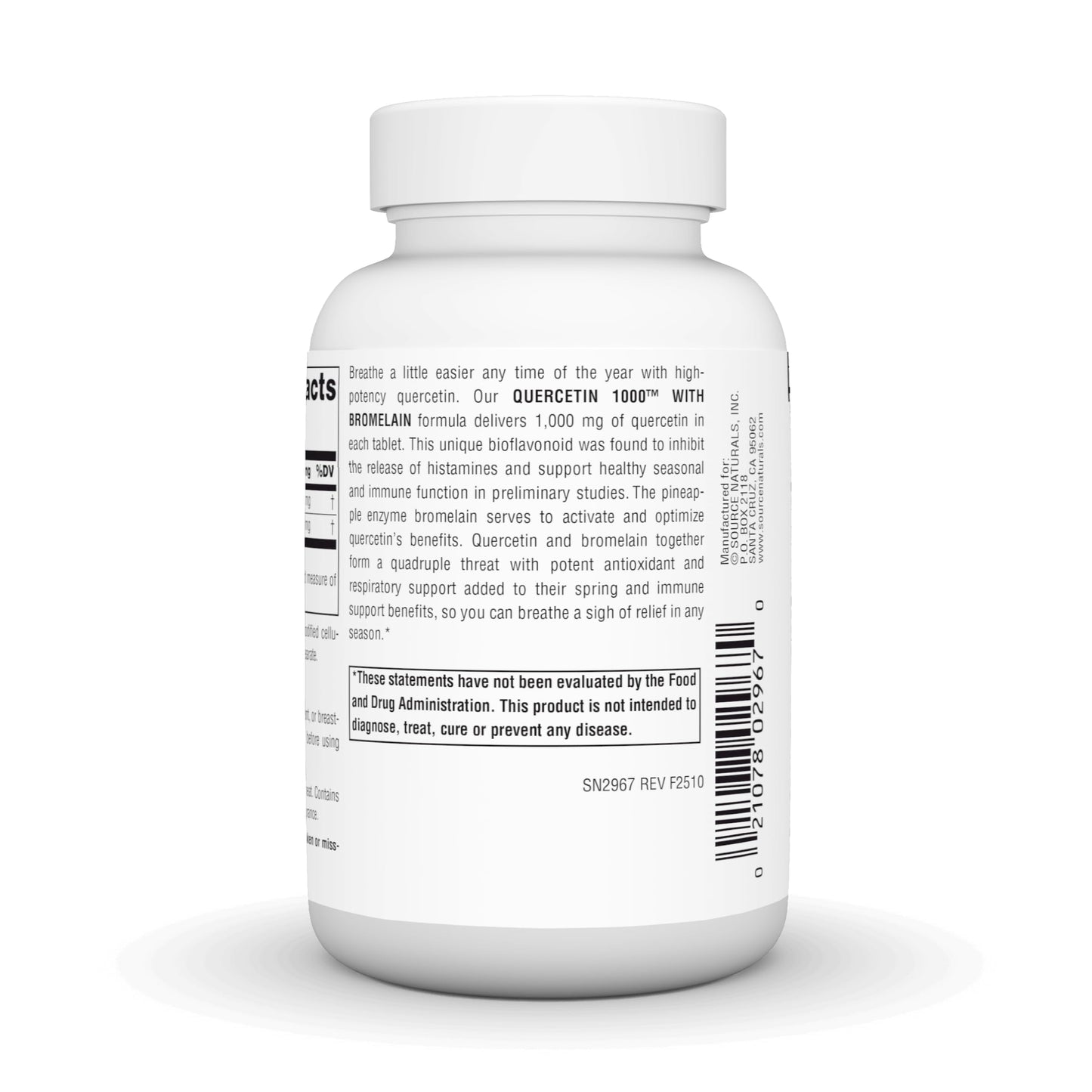 Source Naturals Quercetin 1000 with Bromelain, 60 Tablets