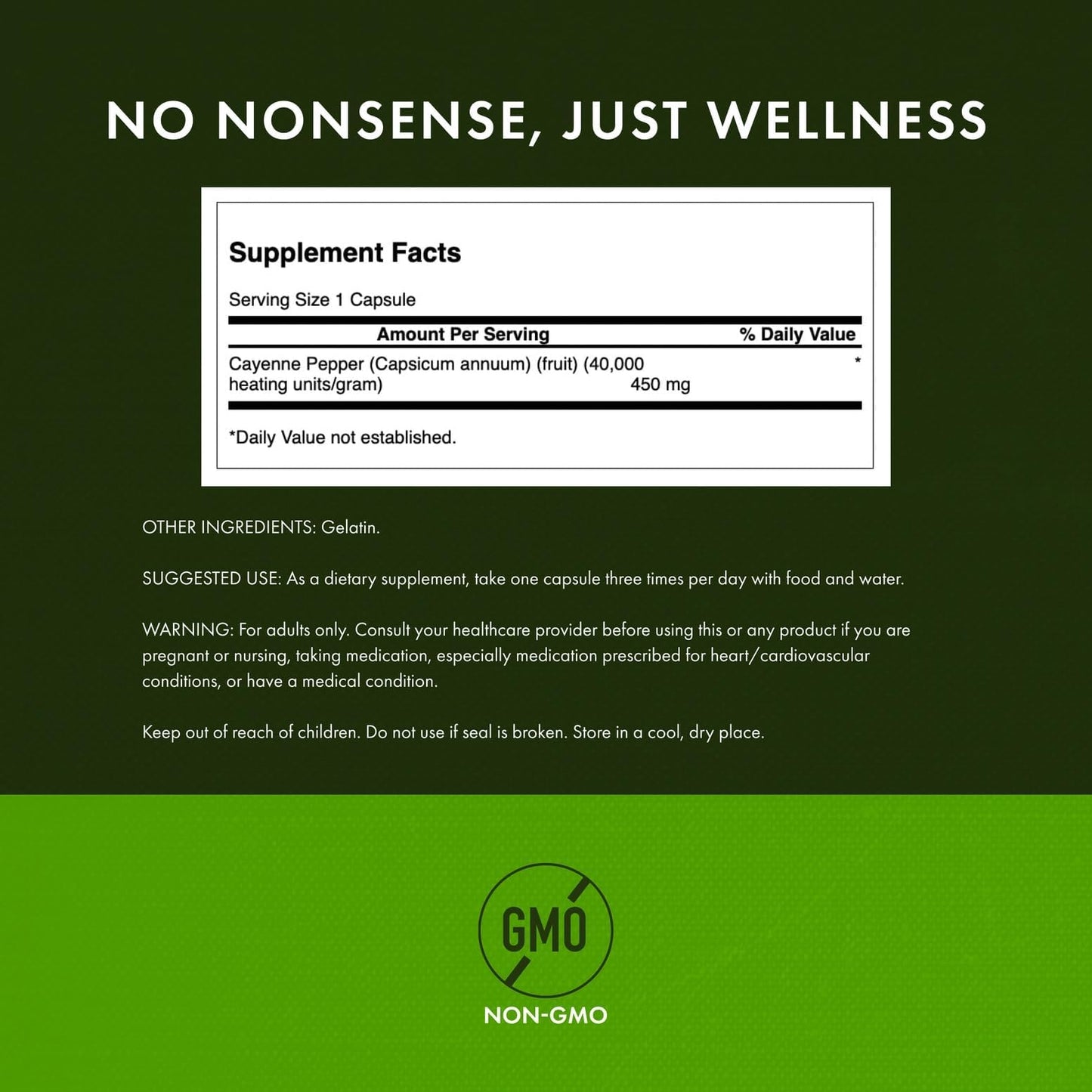 Swanson Cayenne Capsules 600 Capsules