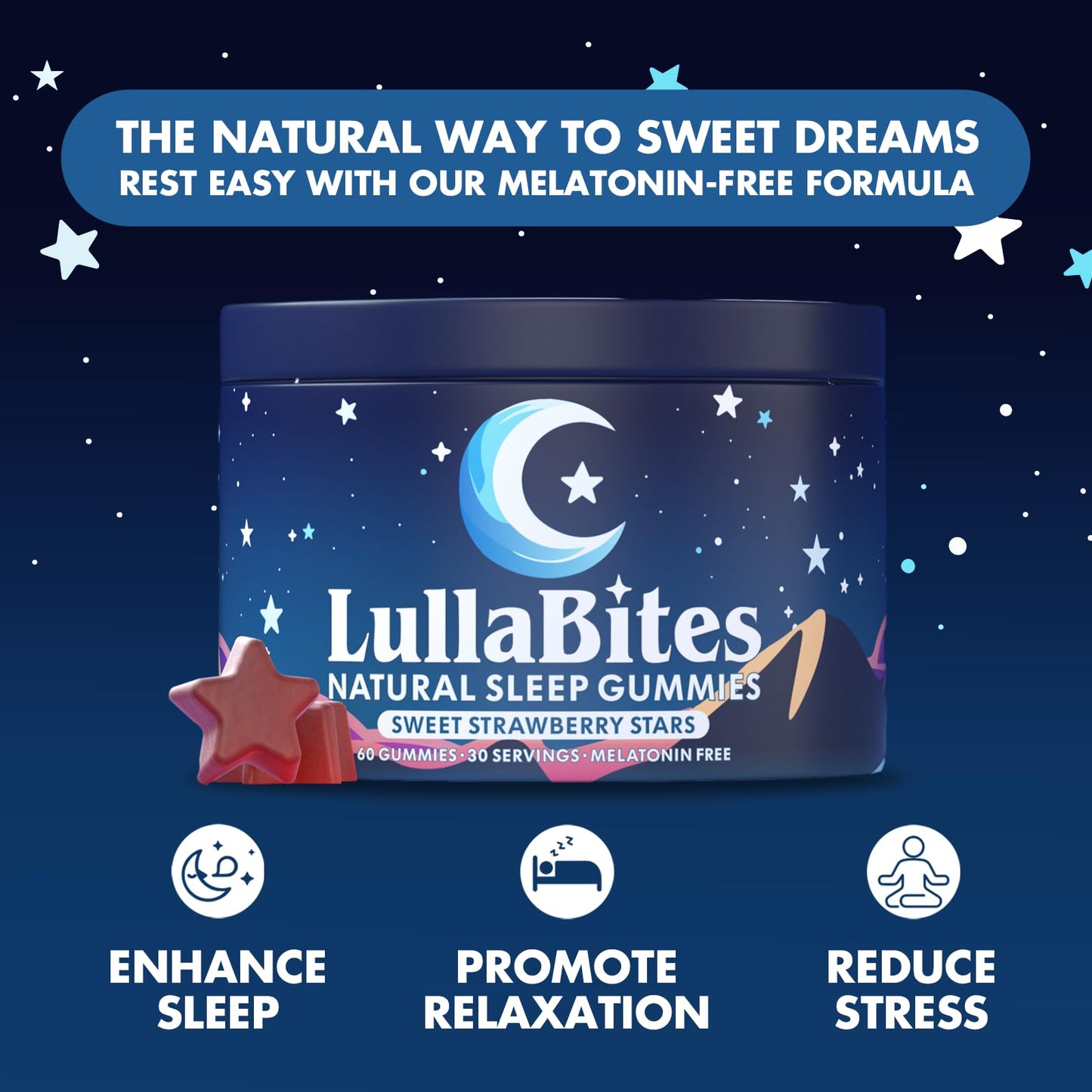 LullaBites Natural Sleep 60 Gummies