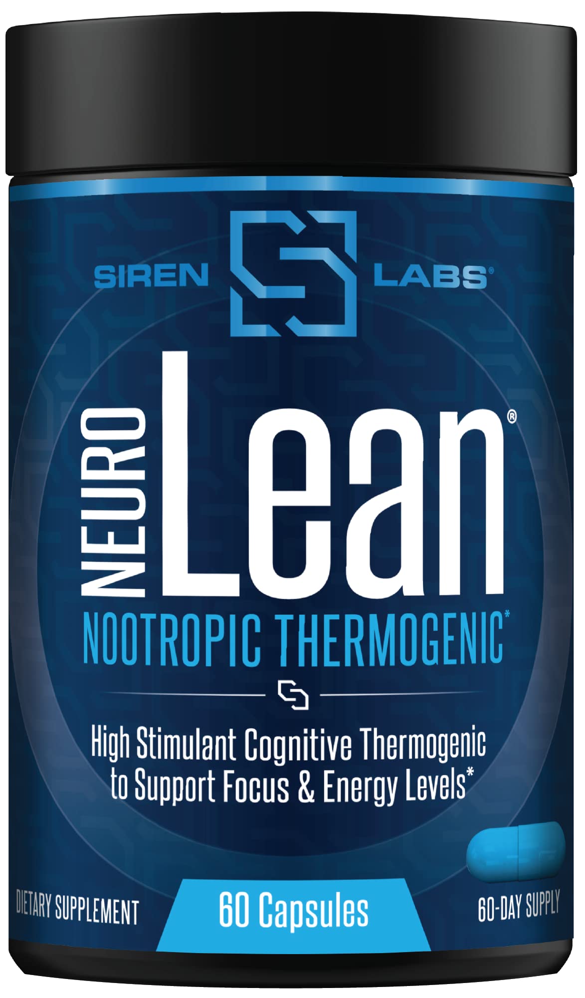 Siren Labs Neuro Lean Concentrated Thermogenic for Health, Water Loss, Energy and Focus - 60 Capsules