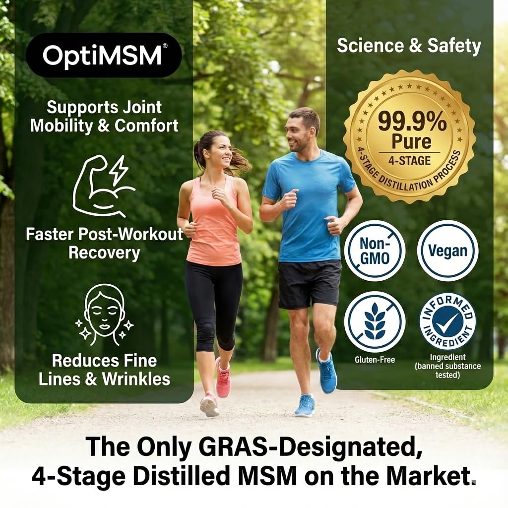 J&N Naturals Vegan Glucosamine Chondroitin MSM Joint Support Supplement 120 Capsules