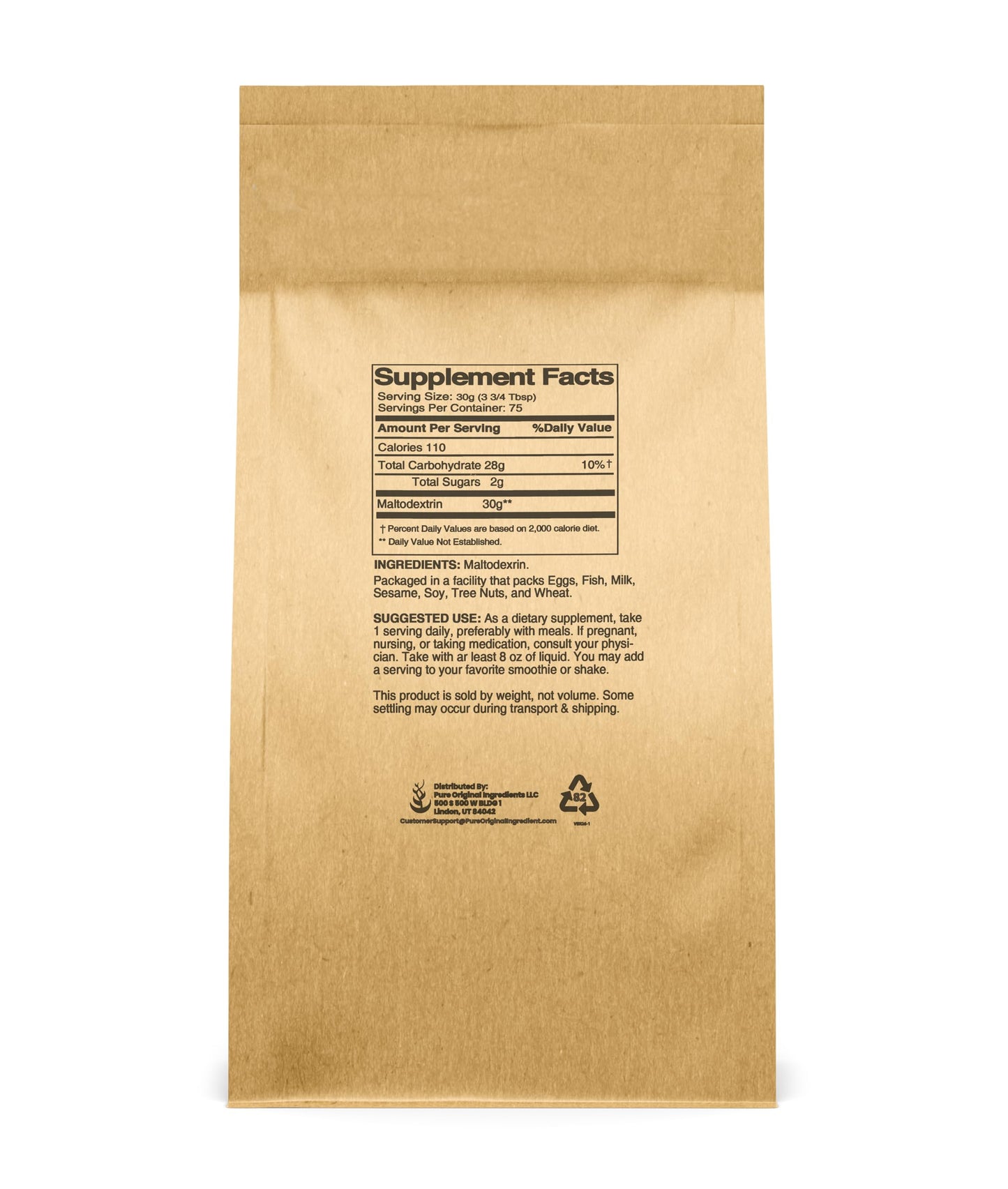 Pure Original Ingredients Maltodextrin Powder 80 oz