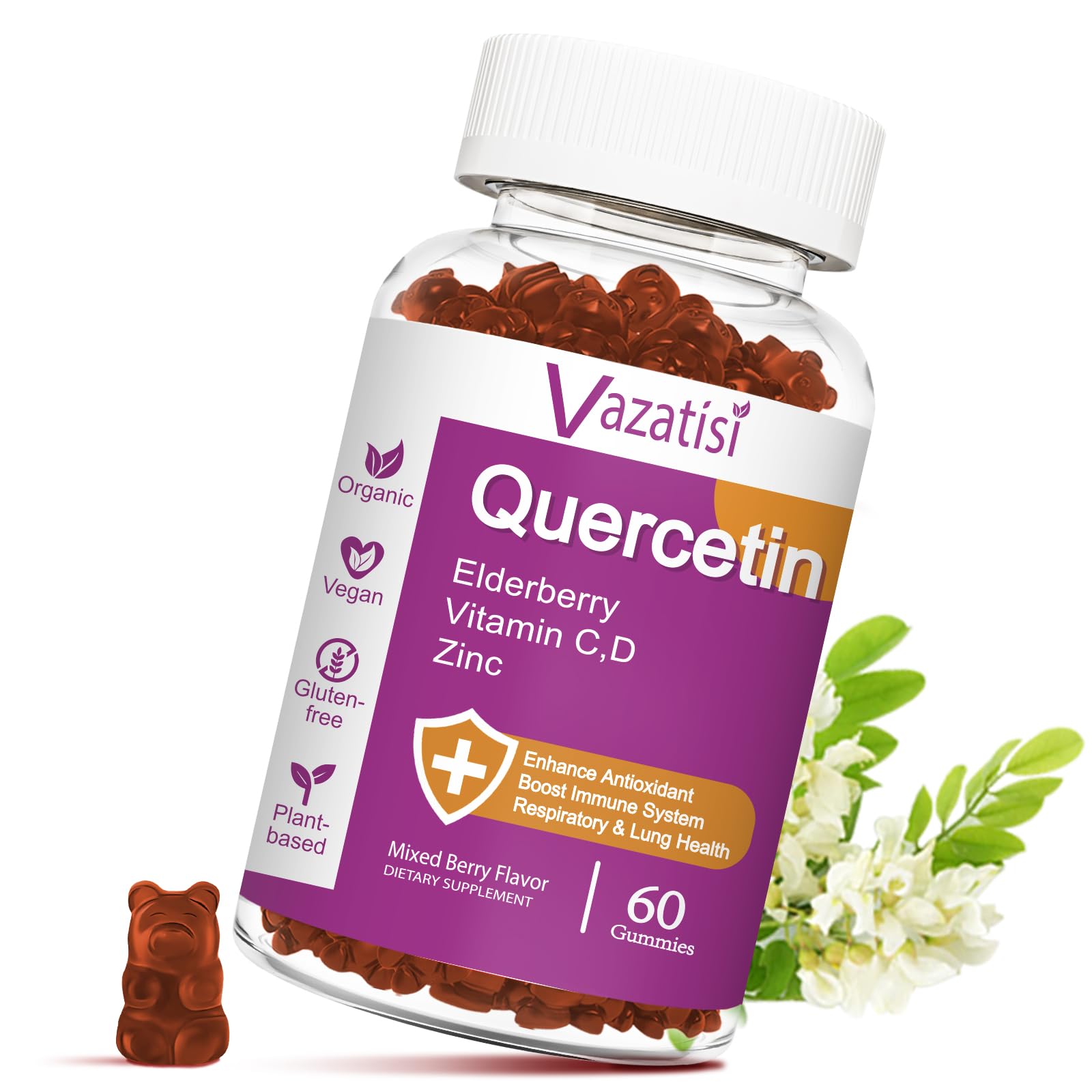 Vazatisi Quercetin Gummies 60 Count