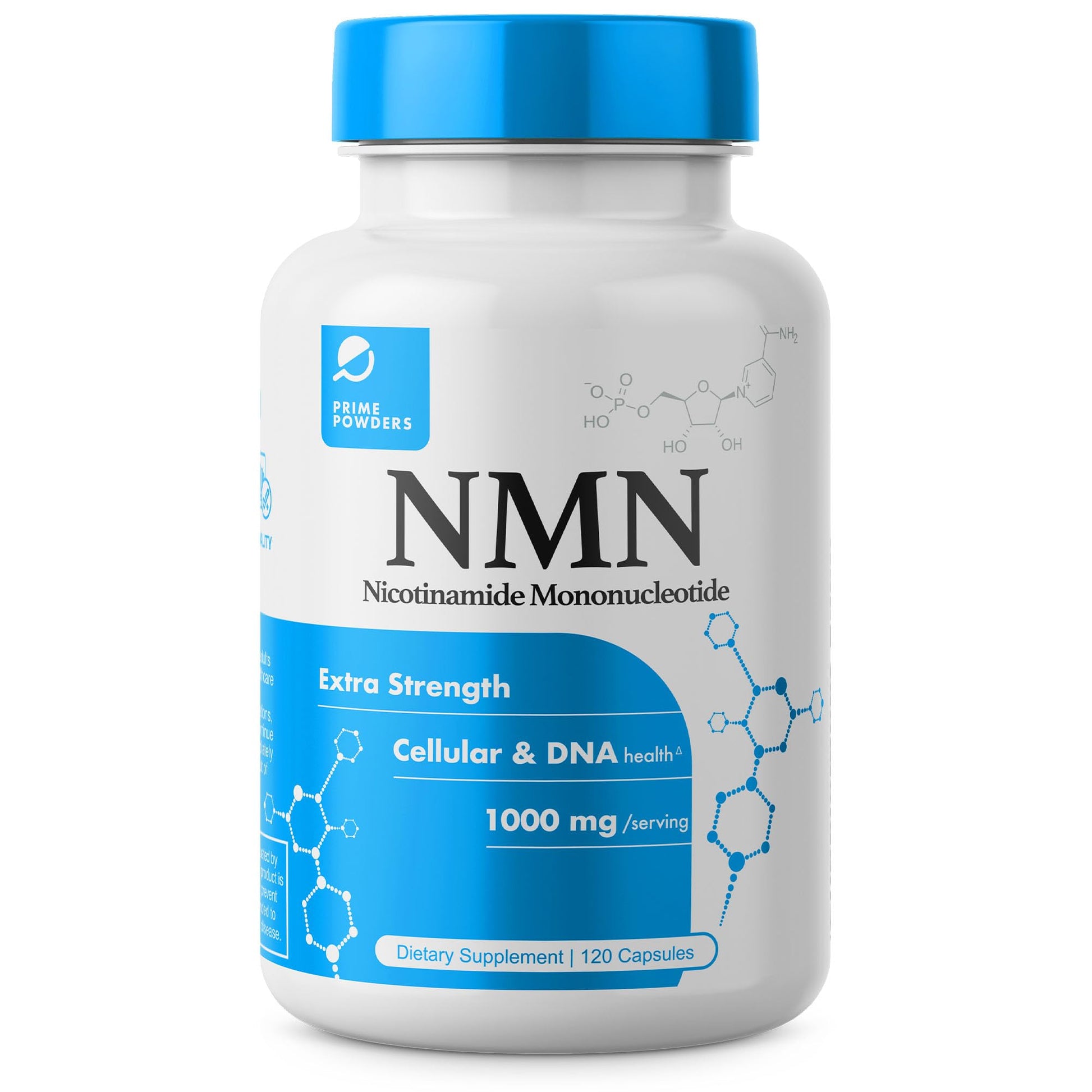Prime Powders NMN Capsules 1000mg per Serving, 120 Capsules