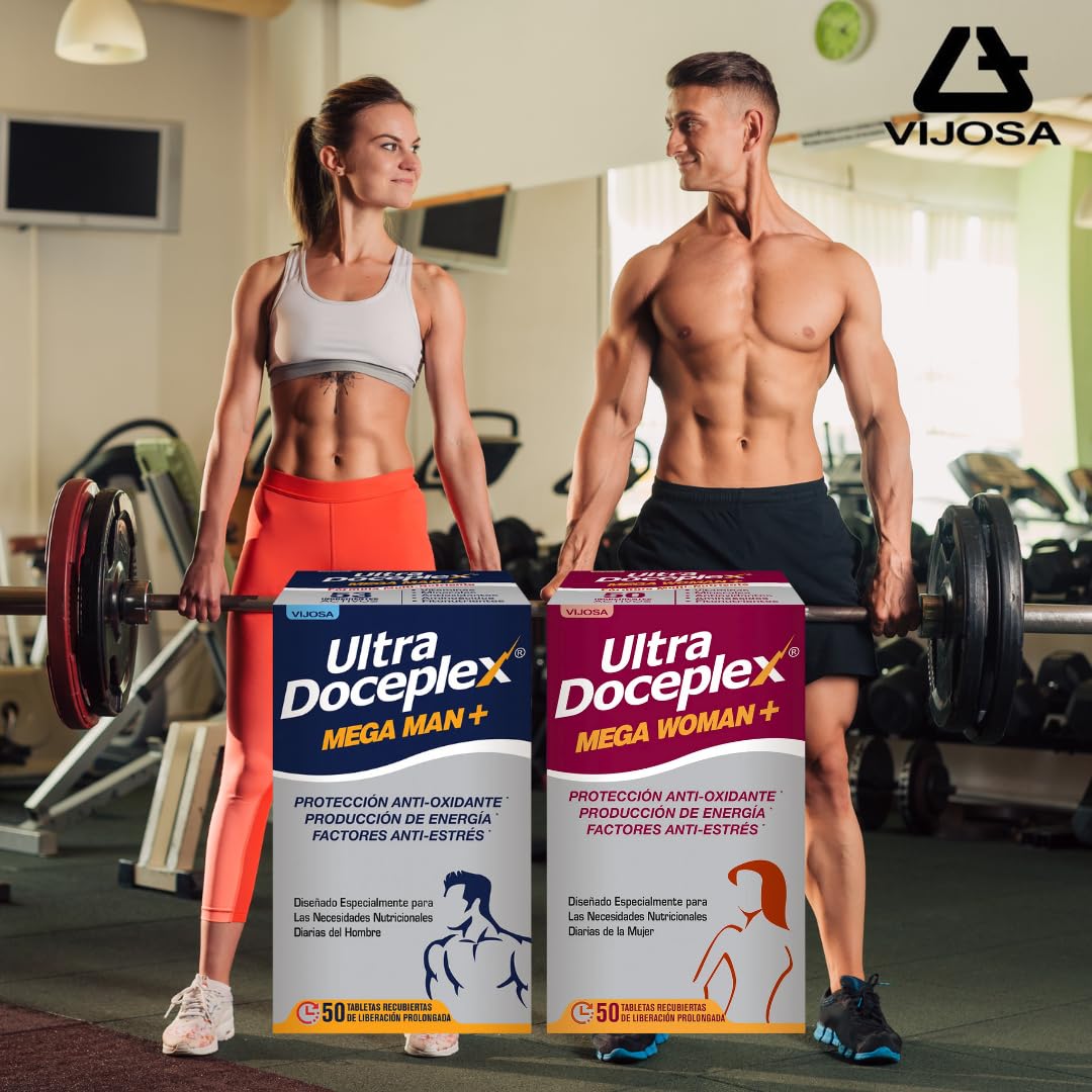 VIJOSA Ultra Doceplex Mega Man+ & Mega Woman+ Prolonged-Release Tablets, 50 Count