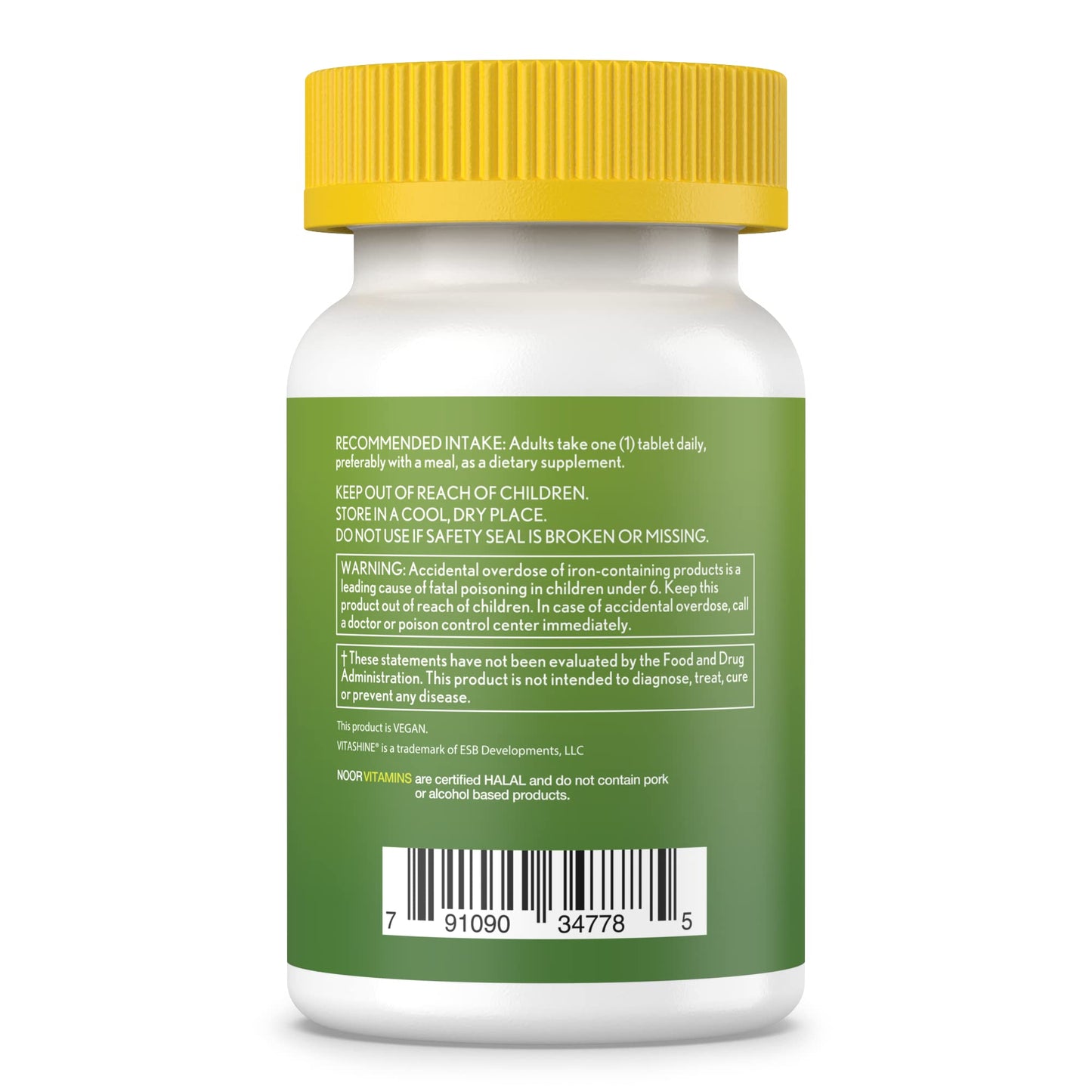 Noor Vitamins Halal Women's Multivitamin & Mineral Once Daily Vitamin Supplement Capsule, 60 Count