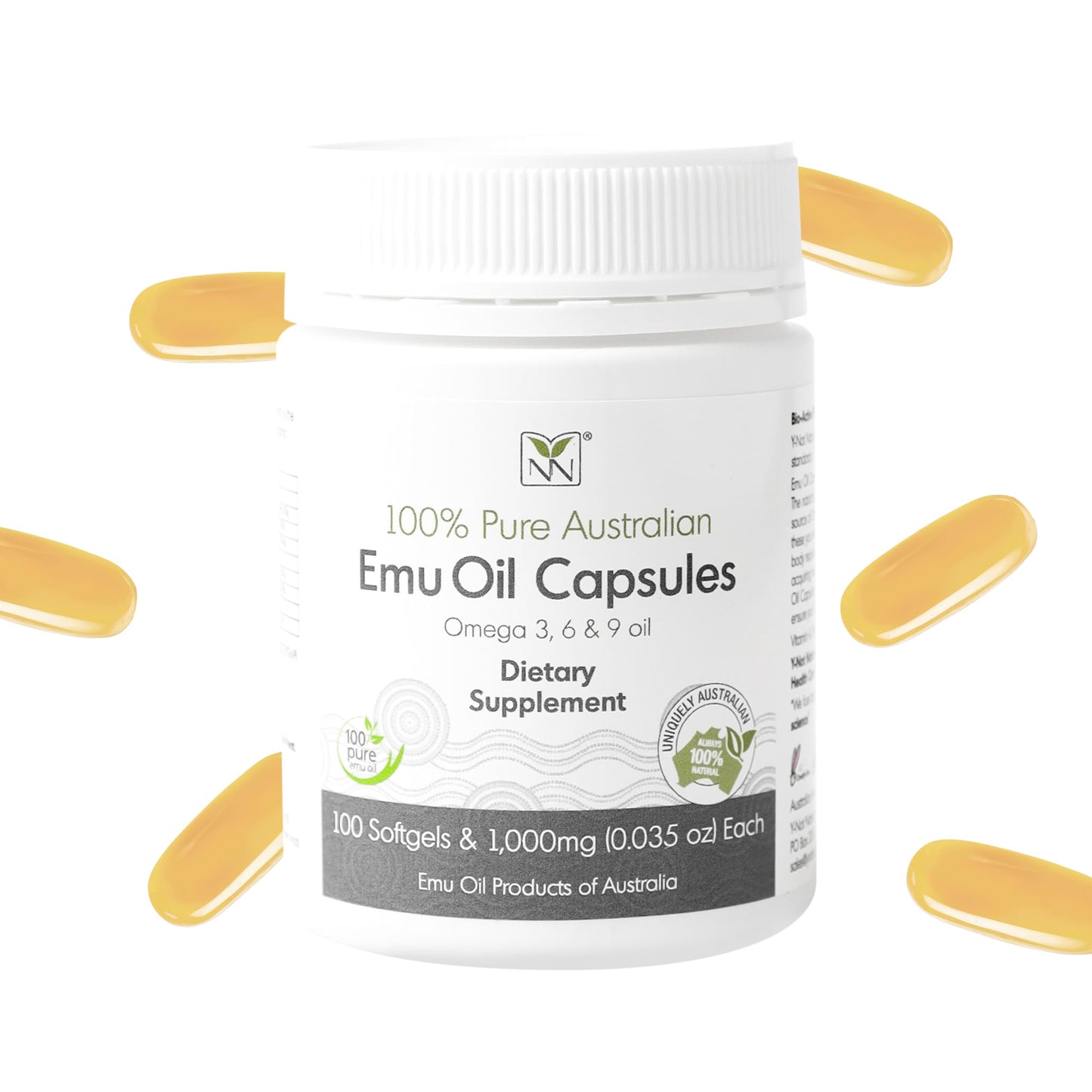 Y Not Natural Emu Oil Softgels 100 Count