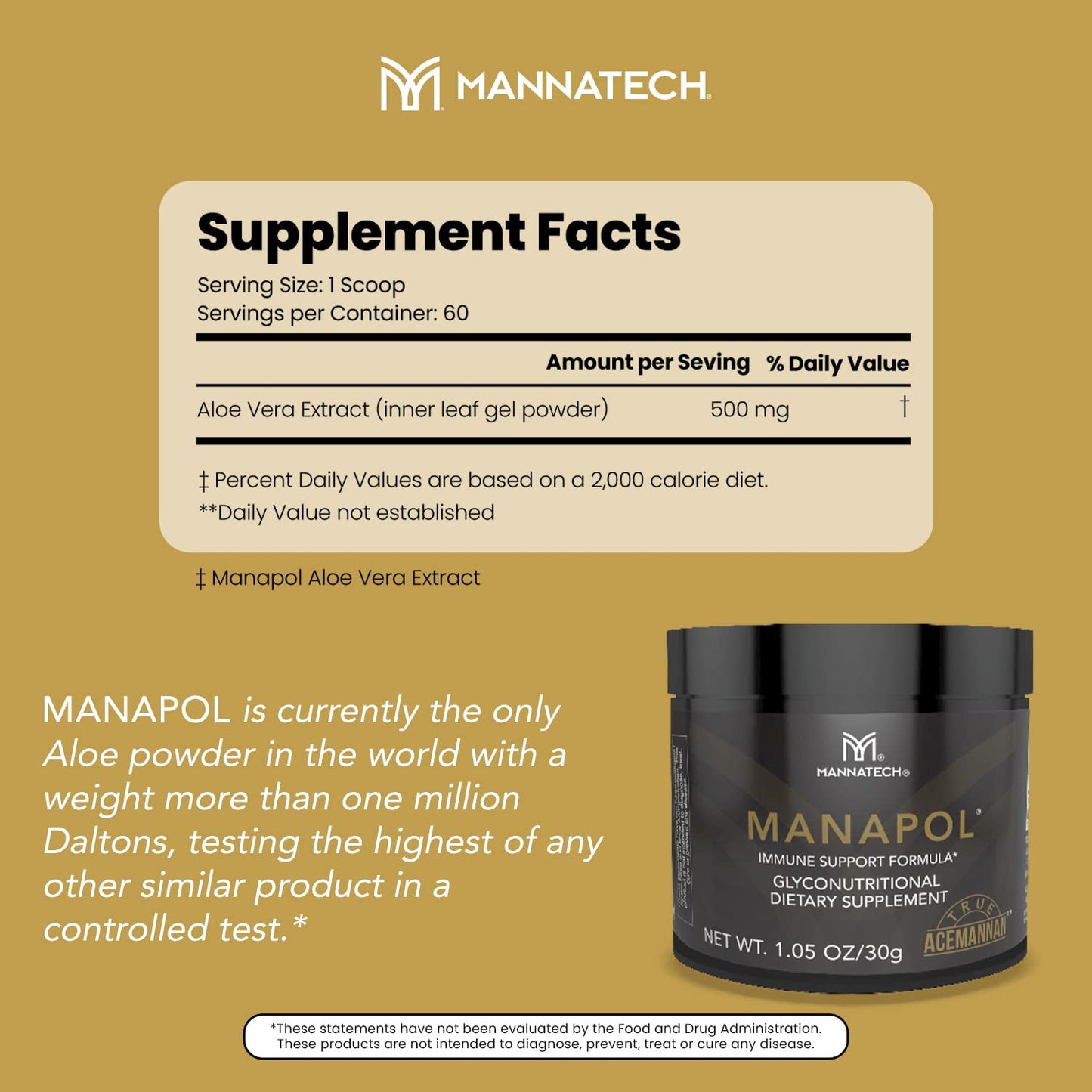 Mannatech Manapol Immune Support Formula Powder 1.05 oz