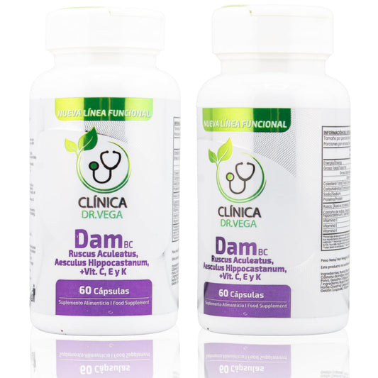 CLÍNICA DR. VEGA Horse Chestnut with Nettle + Vitamin C and B6, 60 Capsules