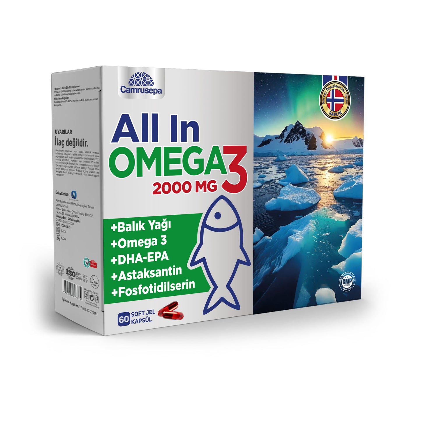 Camrusepa All in Omega-3 Capsules 60 Count