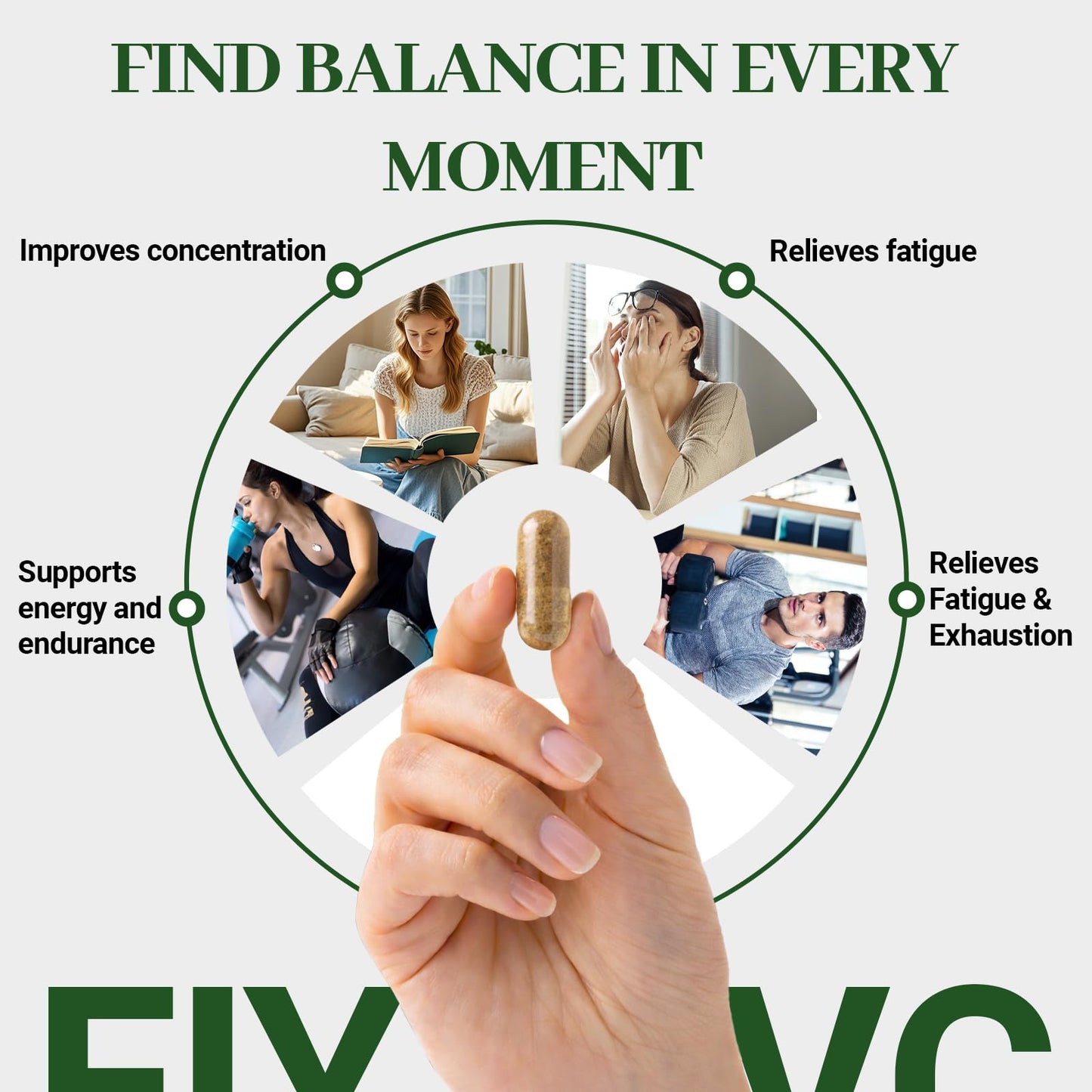 FIYY6VC Rhodiola Rosea Supplement Capsules, 90 Count