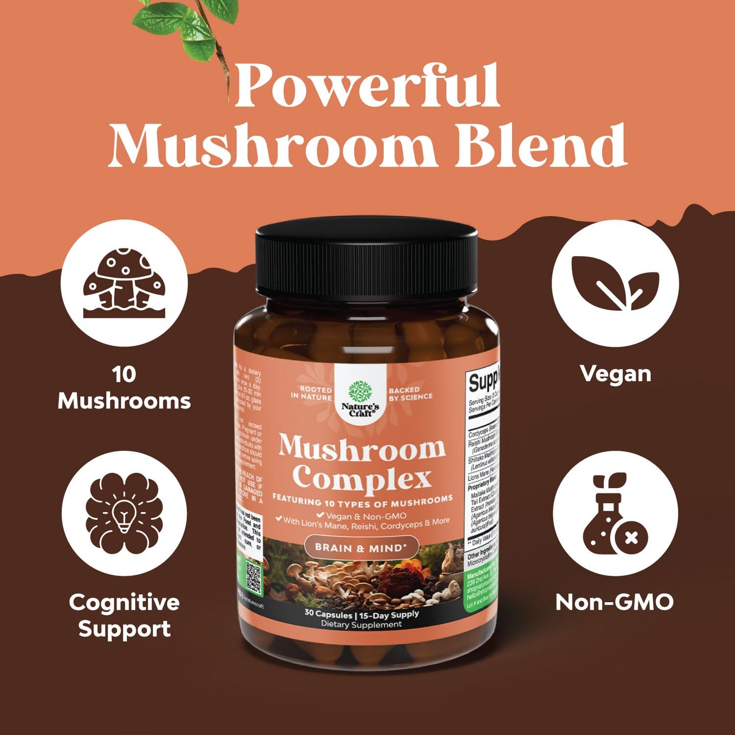 Natures Craft Advanced Mushroom Complex Capsules, 30 Capsules