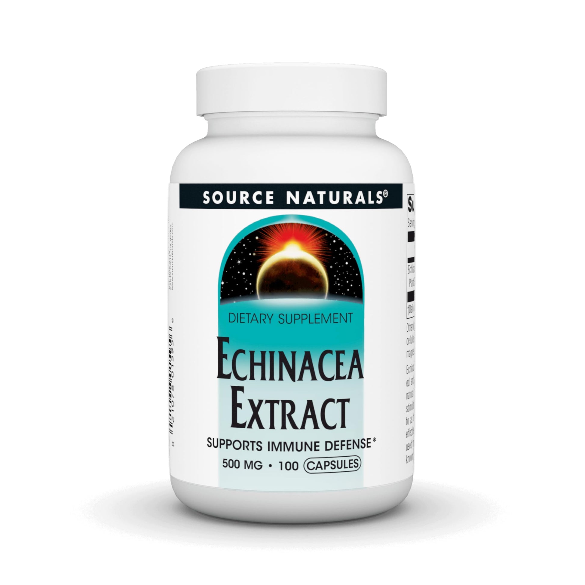 Source Naturals Echinacea Root Extract 500mg Capsule, 100 Capsules