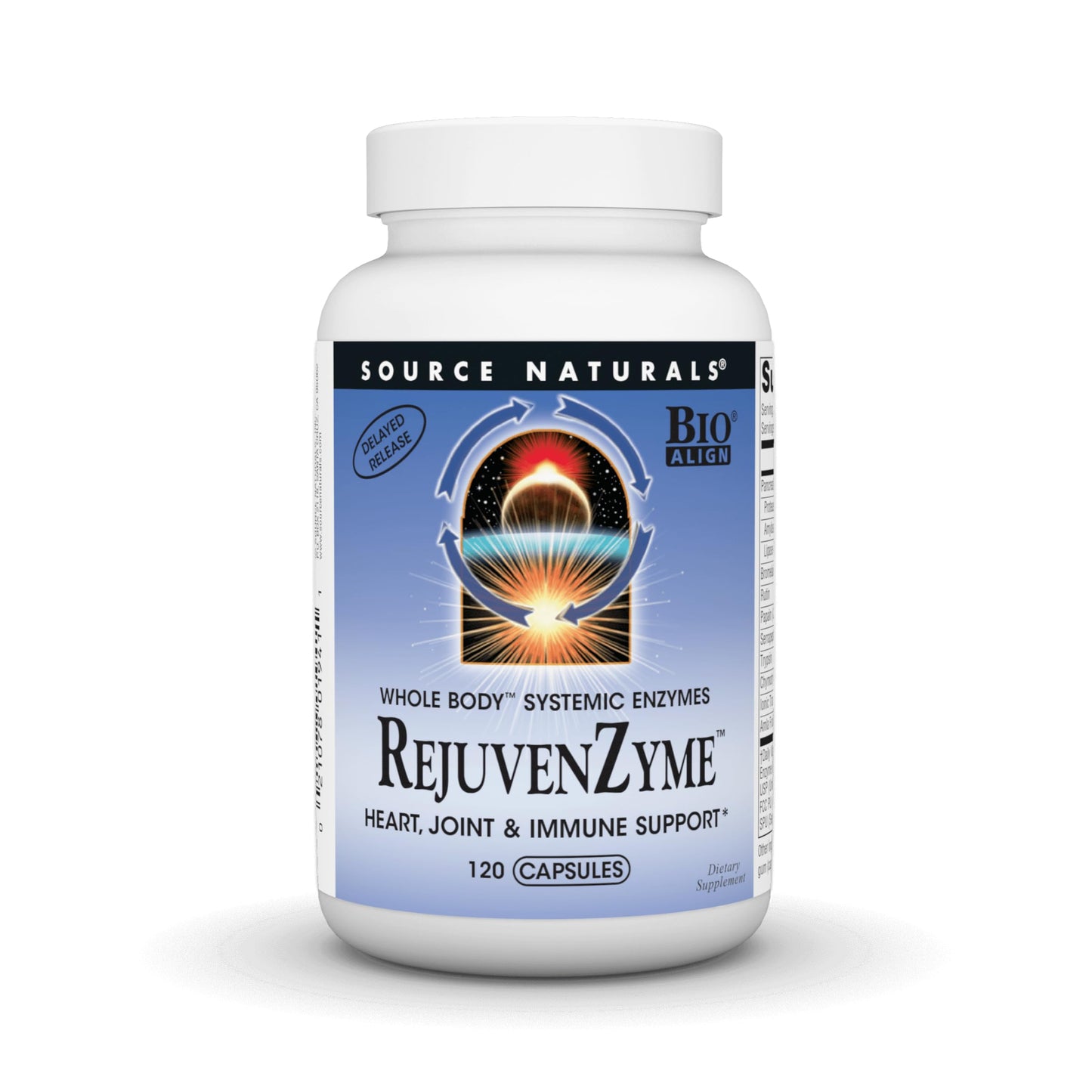 Source Naturals Whole Body Systemic Enzymes RejuvenZyme Heart, Joint & Immune Support Capsules 120
