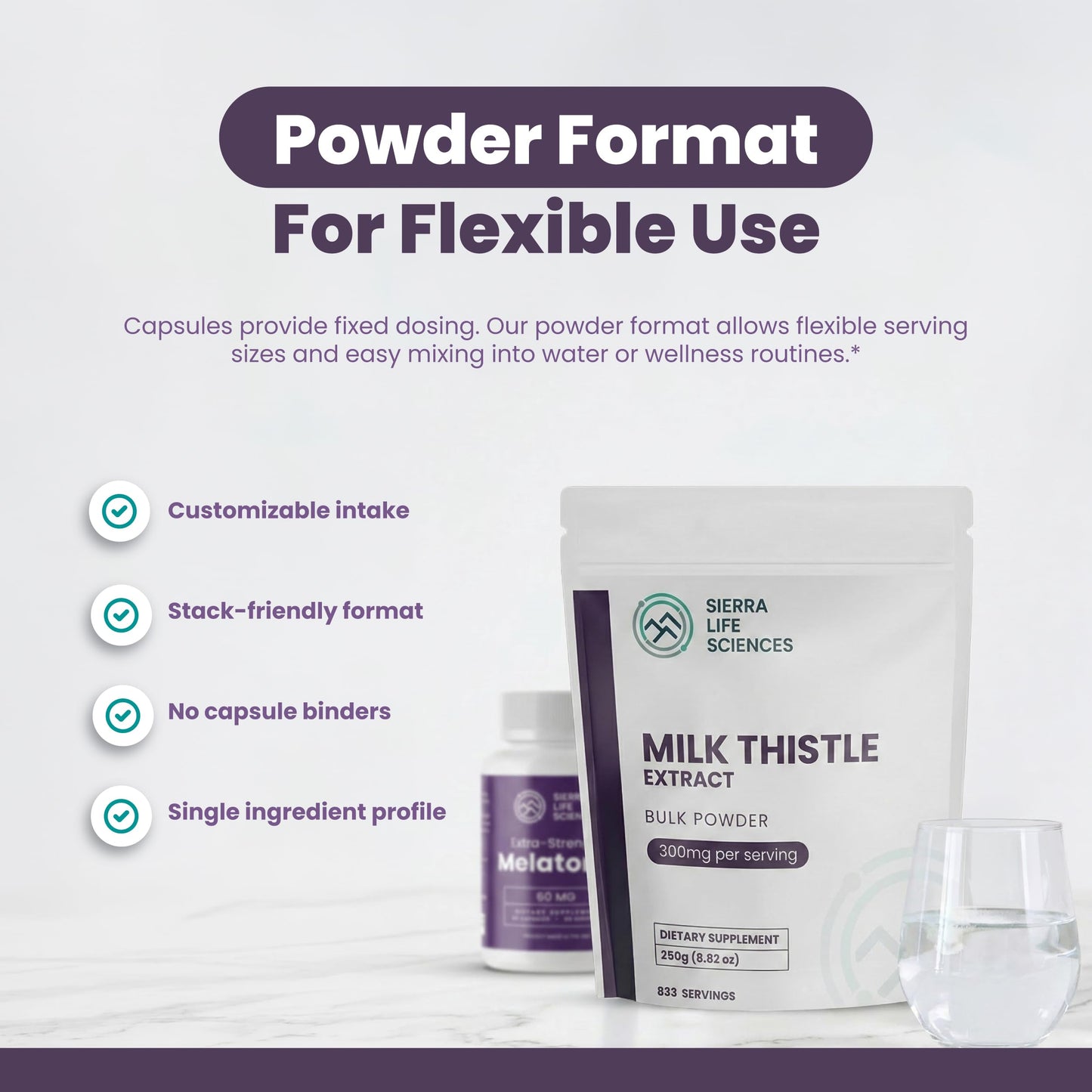SIERRA LIFE SCIENCES Milk Thistle Extract Powder 3.52 oz