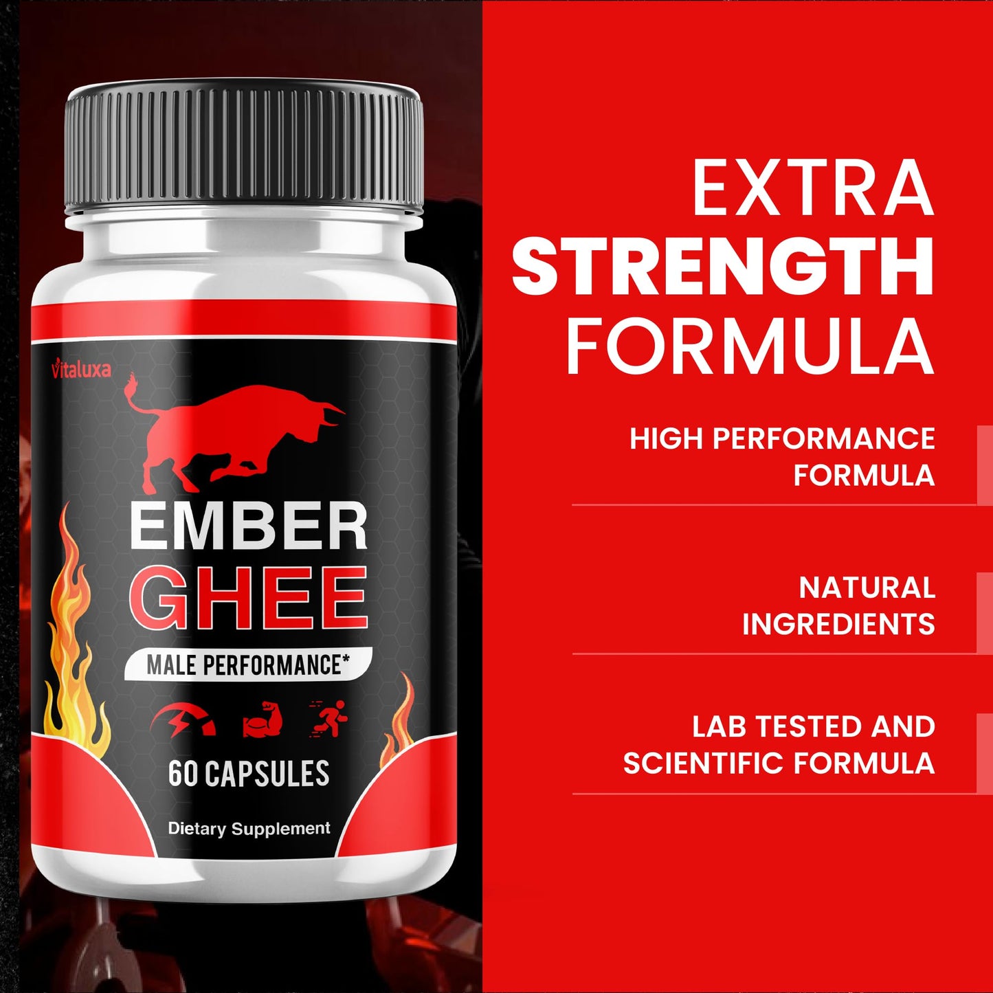 Vitaluxa Ember Ghee Capsules, 60 Count