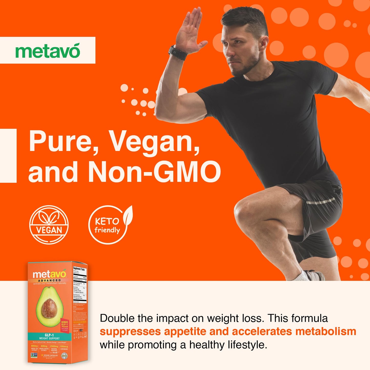 Metavo Advanced Weight Support Natural Diet Supplements 90 Capsules