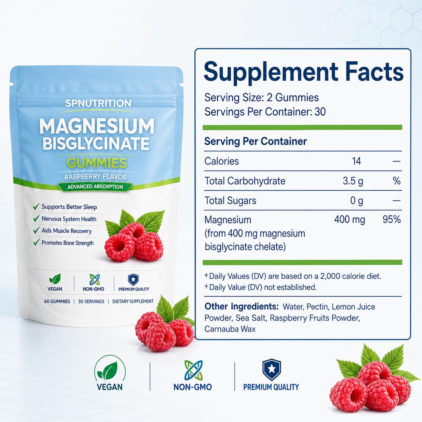 BELANO Spnutrition Magnesium Bisglycinate Gummies, 60 Gummies