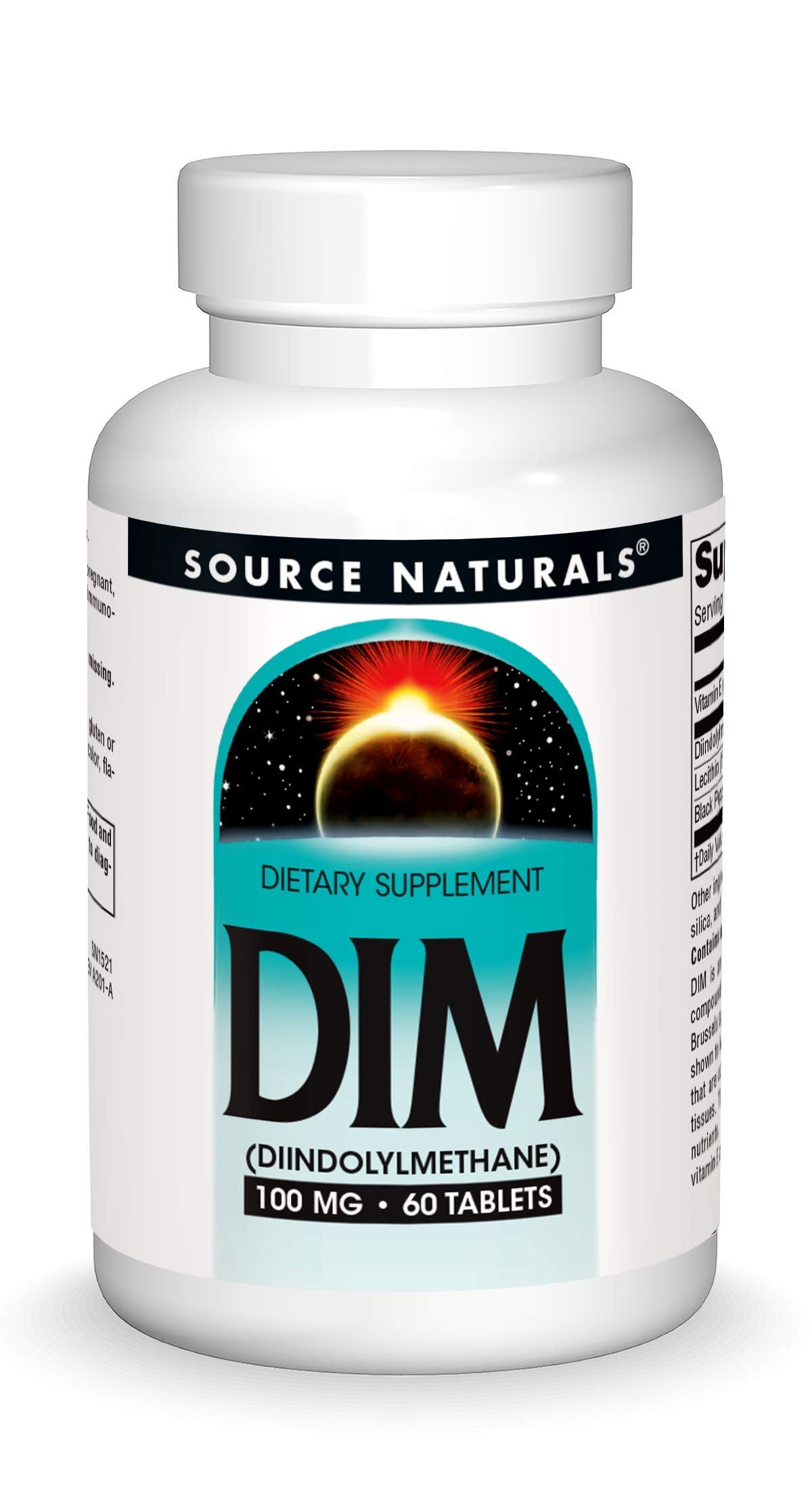 Source Naturals DIM (Diindolylmethane), 100 mg Tablets, 60 Count