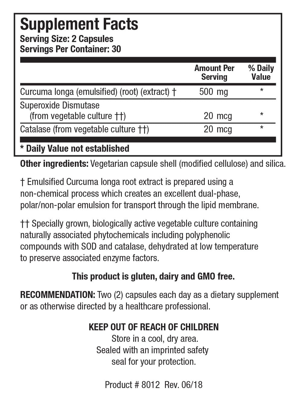 Biotics Research CurcumRx All Natural Turmeric Complex with Curcumin Capsules, 60 Count