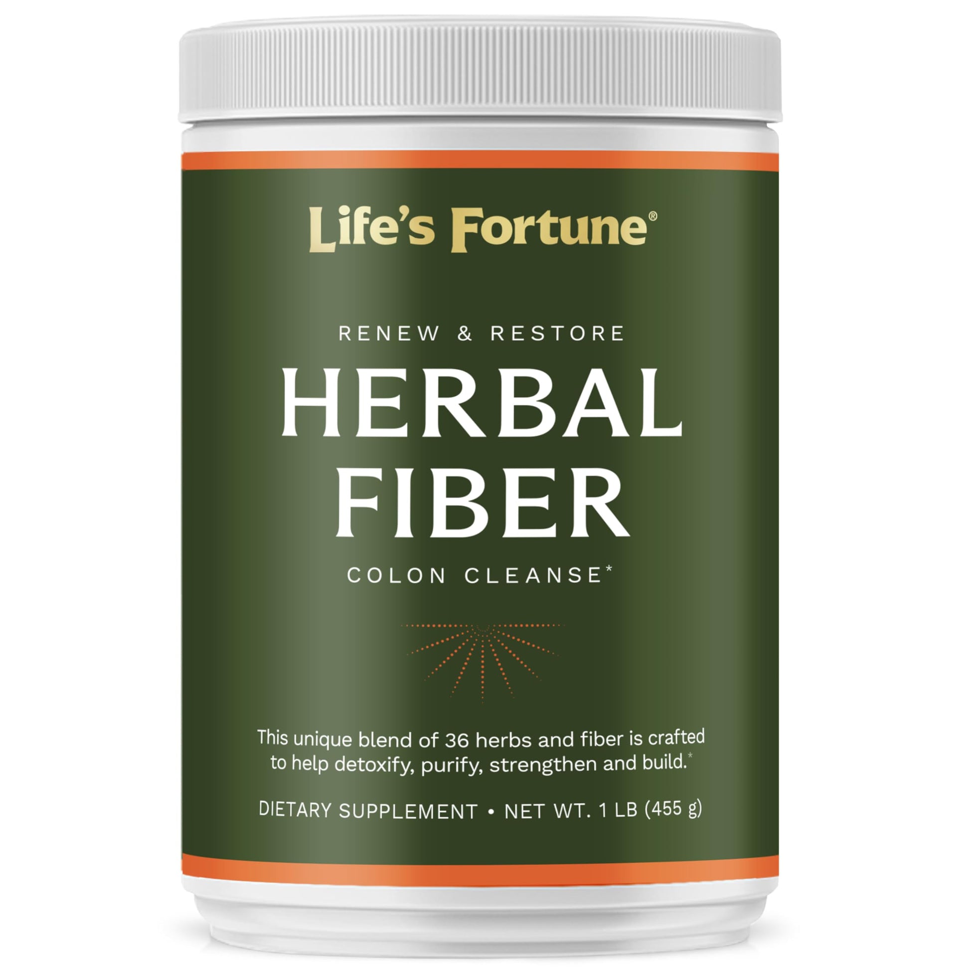 Life's Fortune Herbal Fiber Colon Cleanse Powder, 16-Count