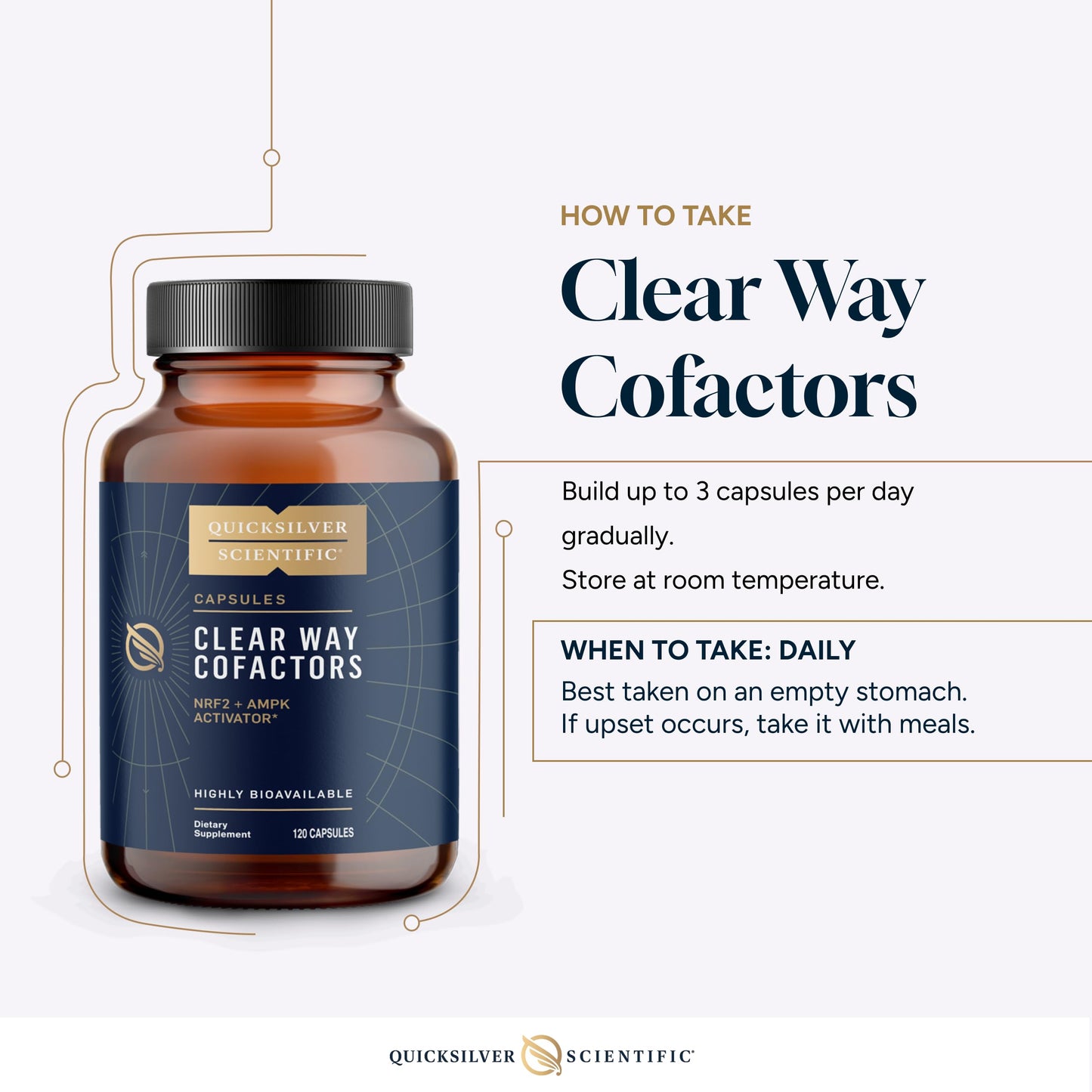 Quicksilver Scientific Clear Way Cofactors 120 Capsules