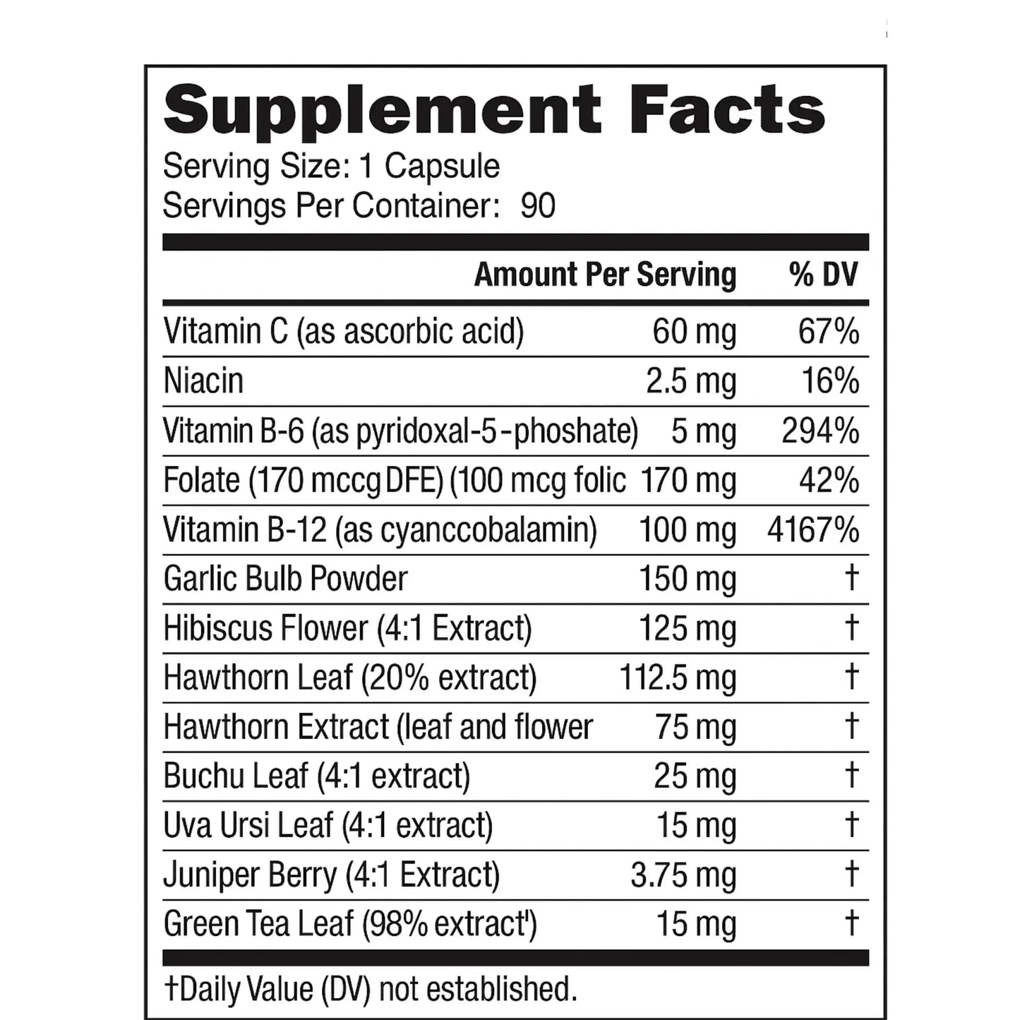 Manteniendo Tu Salud Hawthorn Extract and Garlic Capsule, 90 Count