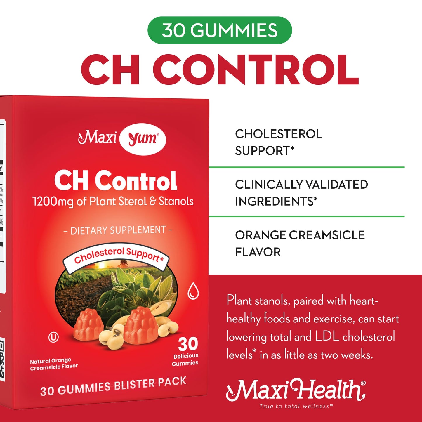 Maxi Health Cholesterol Gummies 30 Count