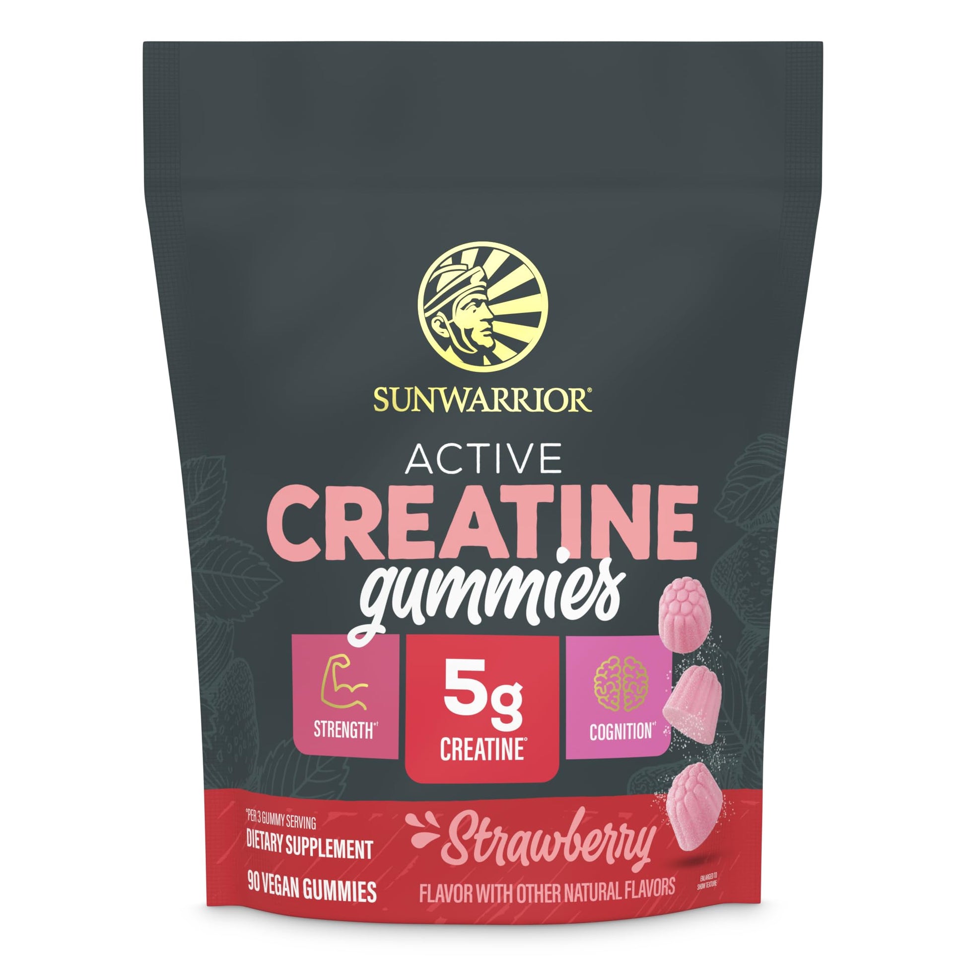 Sunwarrior Creatine Monohydrate Gummies, 90 Count