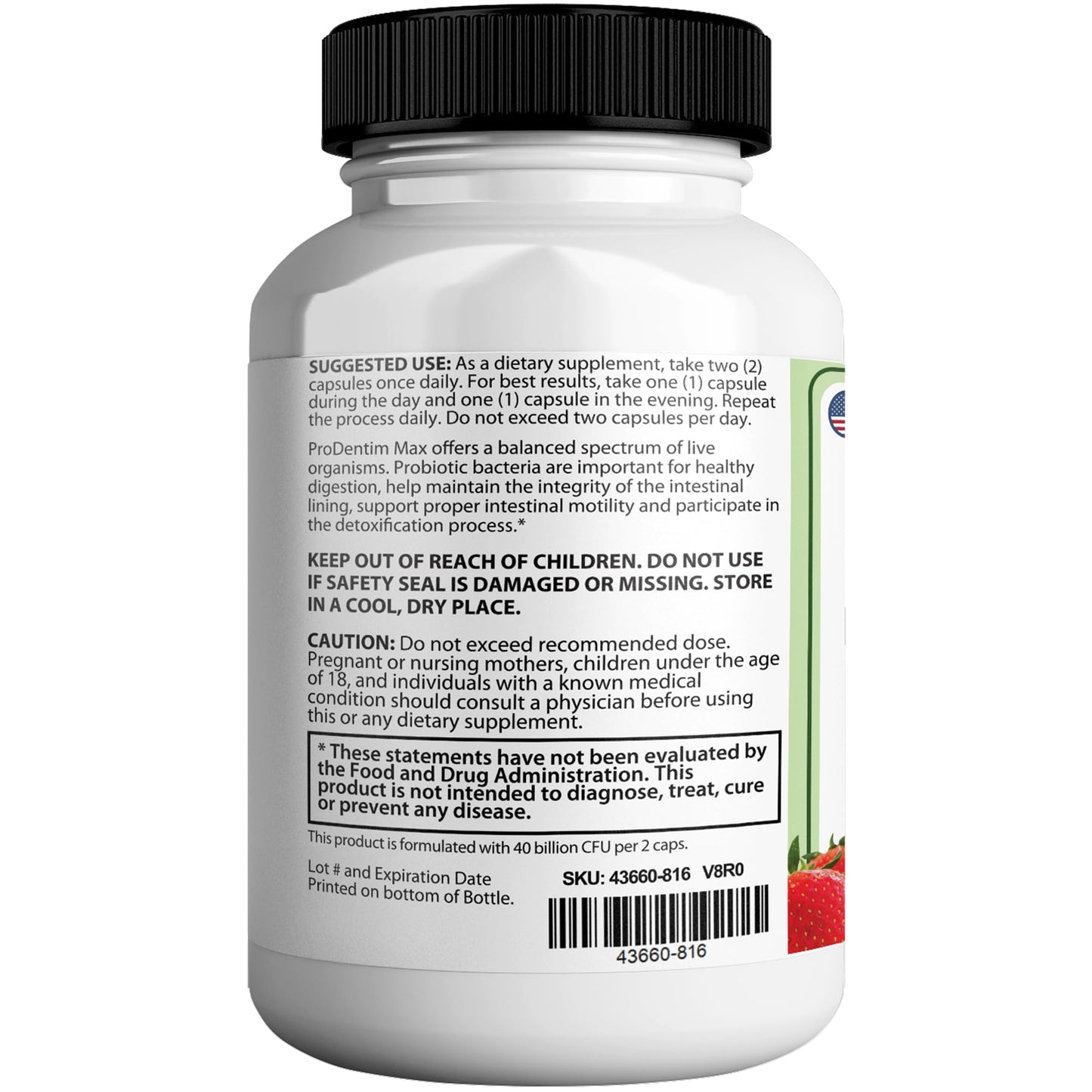 ProDentim Max PureDentum for Gums and Teeth Health & Fresh Breath - 40 Billion CFU Advanced Oral Probiotics for Mouth Bad Breath Capsule, 600 Count