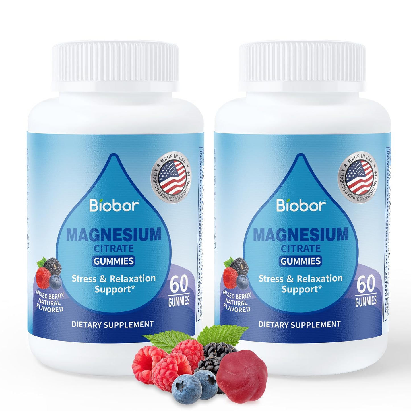 Biobor Magnesium Citrate Gummies 60 Count