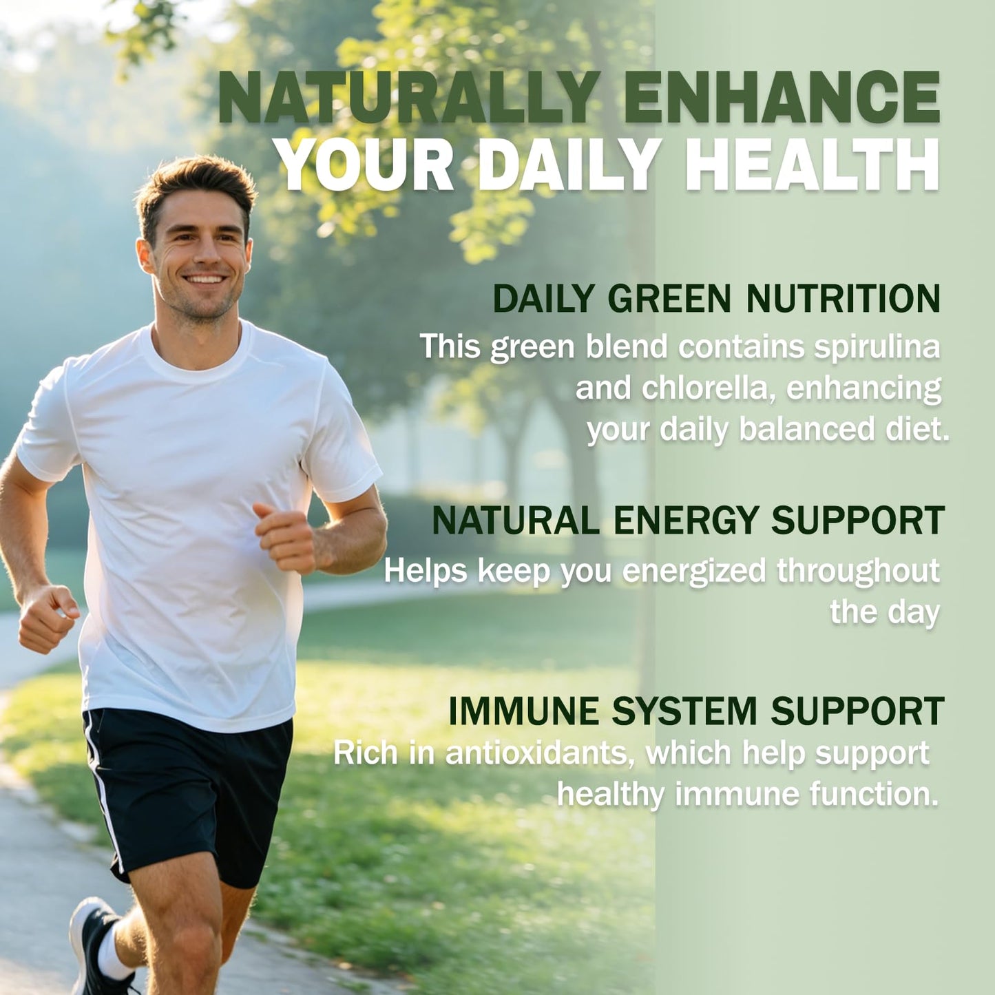 Enerra Spirelia Spirulina and Chlorella Capsules, 60 Capsules