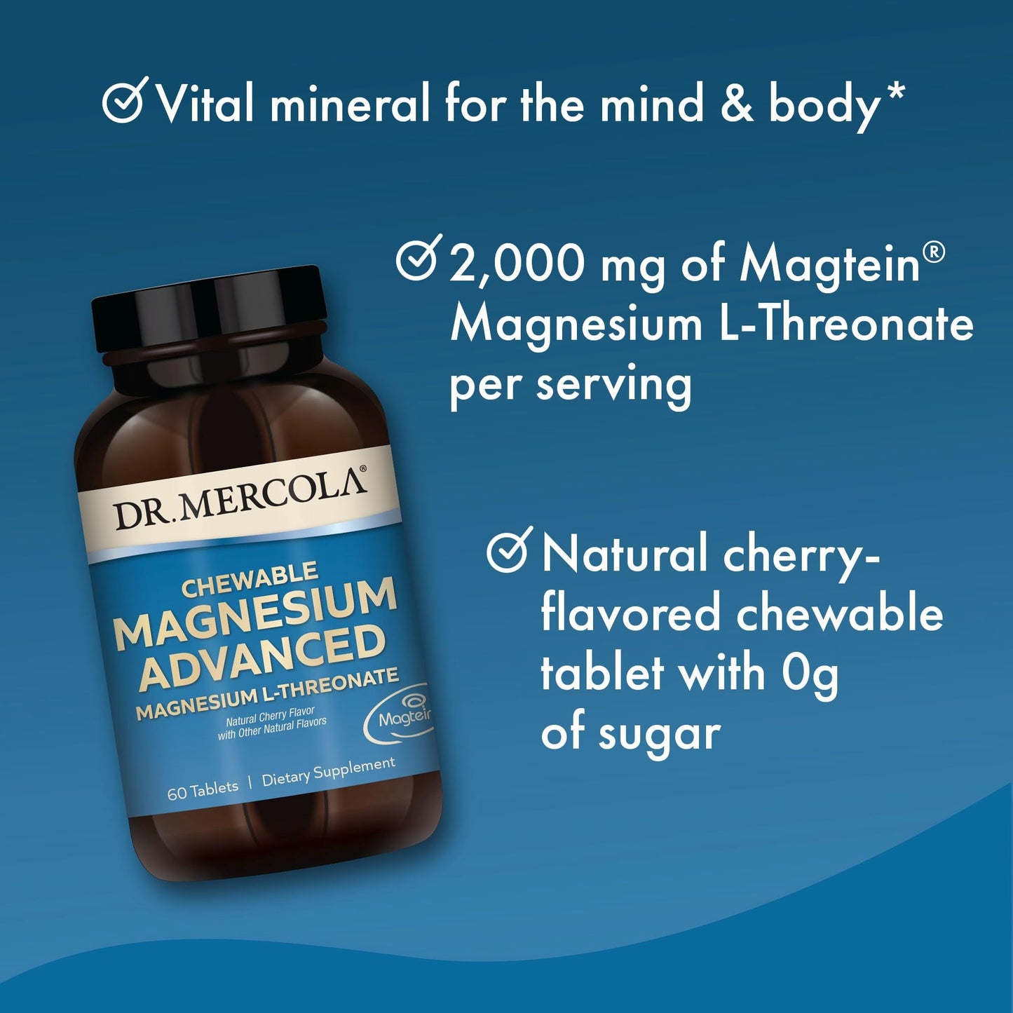 Dr. Mercola Magnesium Chewable Advanced, 60 Tablets
