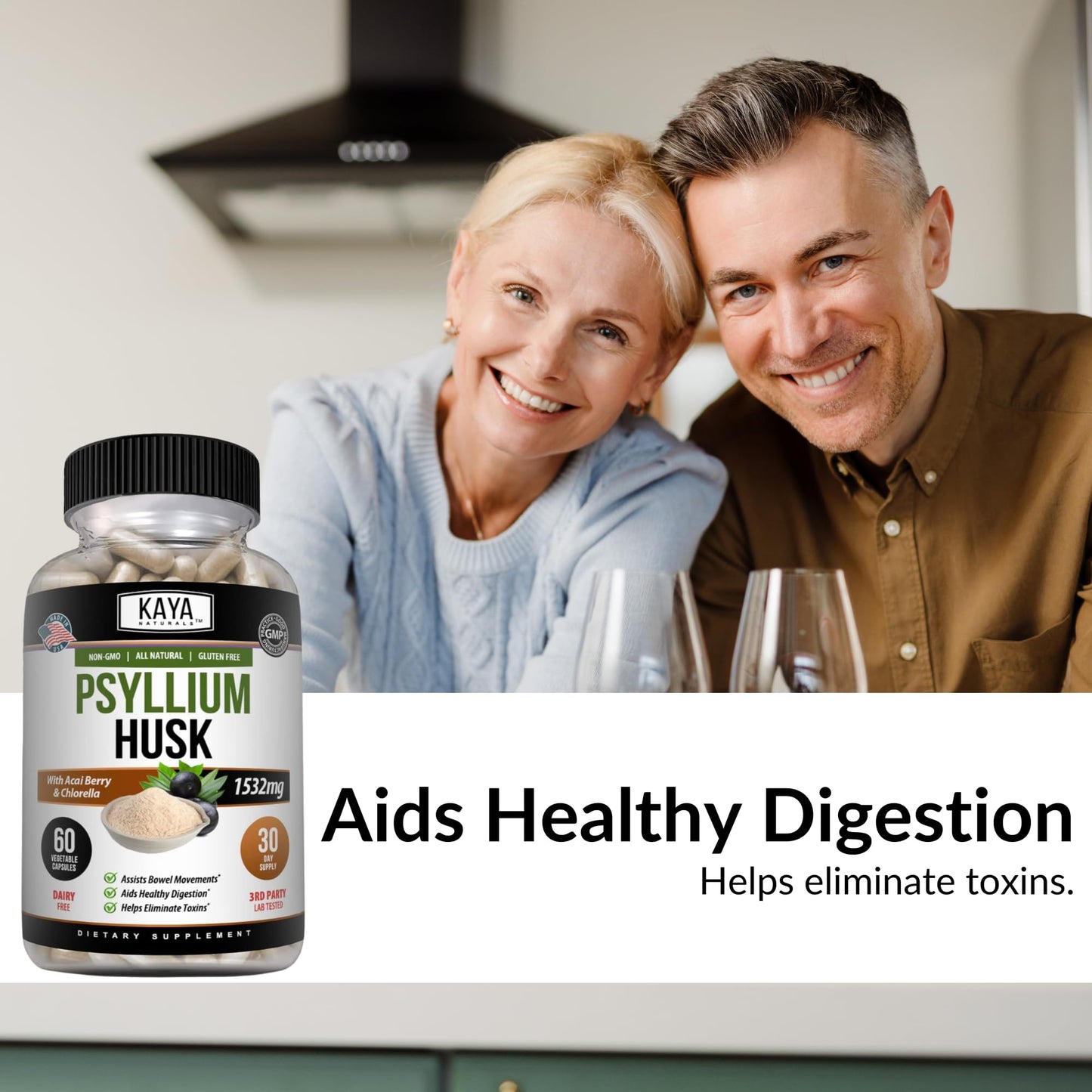 Kaya Naturals Psyllium Husk Capsules 120 Capsules
