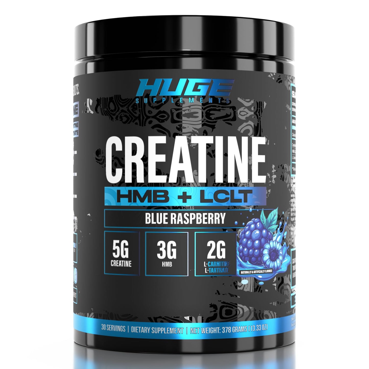 Huge Supplements Creatine HMB + LCLT Powder, 13.3 Ounce