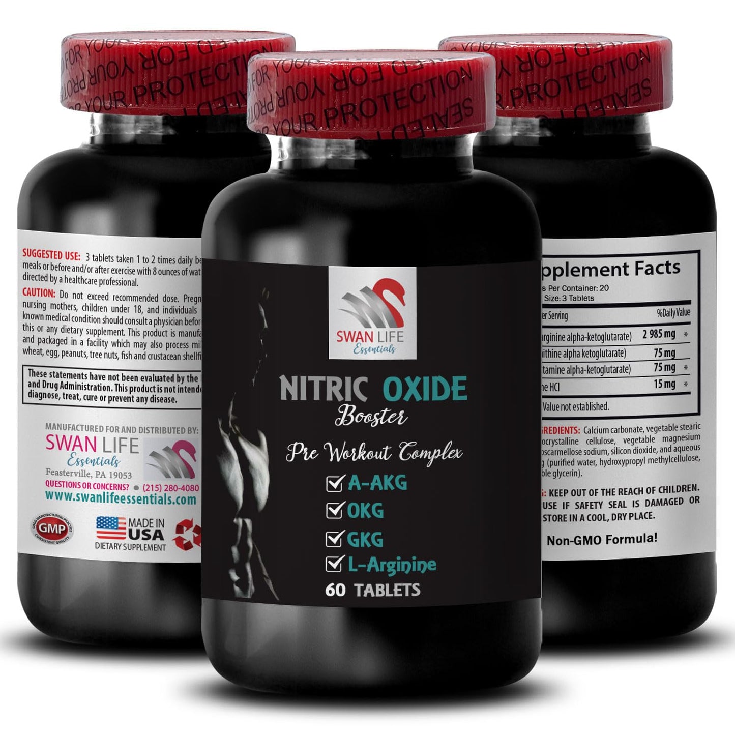 SWAN LIFE ESSENTIALS GKG Nitric Oxide Booster 60 Tablets