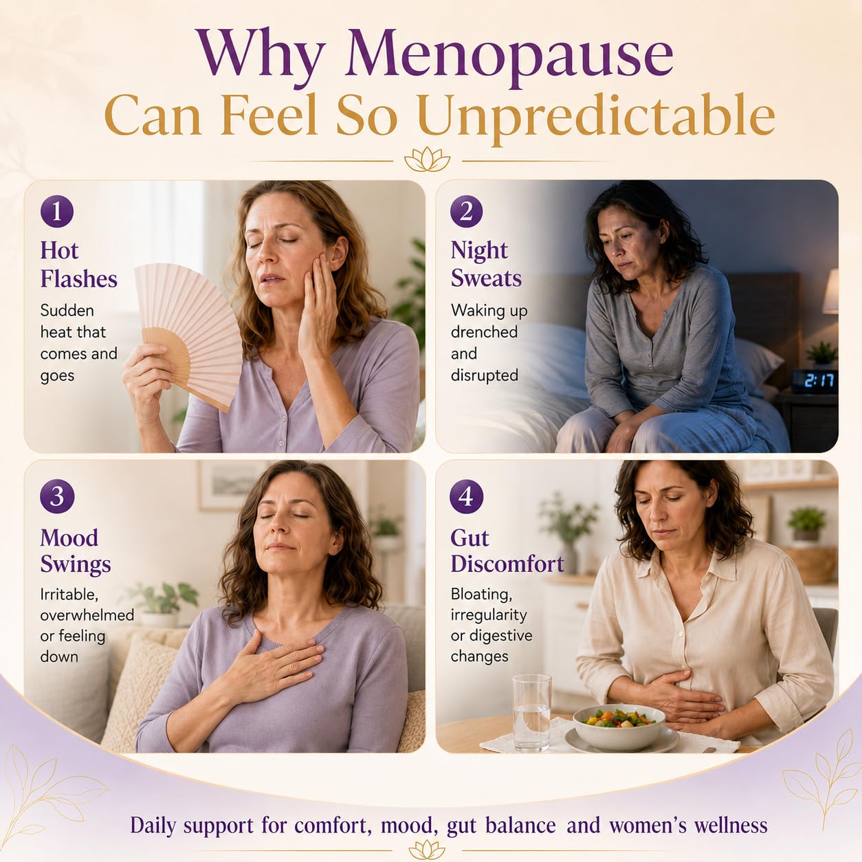 Hotolife Menopause Supplements for Women, Menopause Support, 90 Capsules