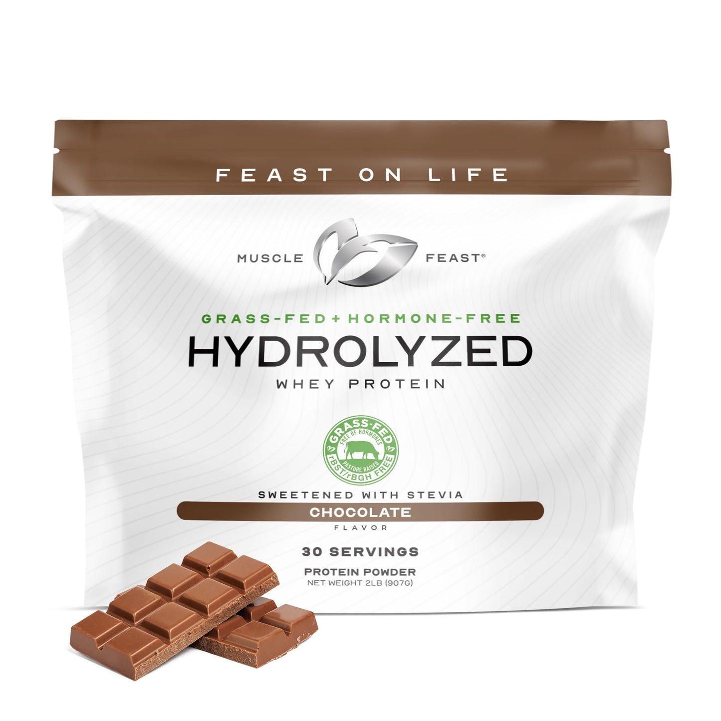 Muscle Feast Hydrolyzed Whey Protein Powder Chocolate, 32 oz