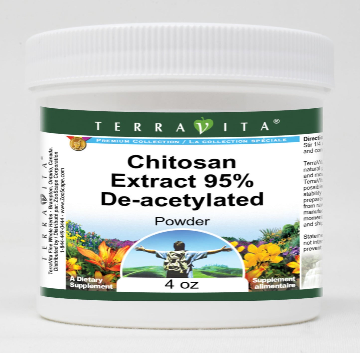 Terravita Chitosan Extract 95% Deacetylated Powder, 12 oz