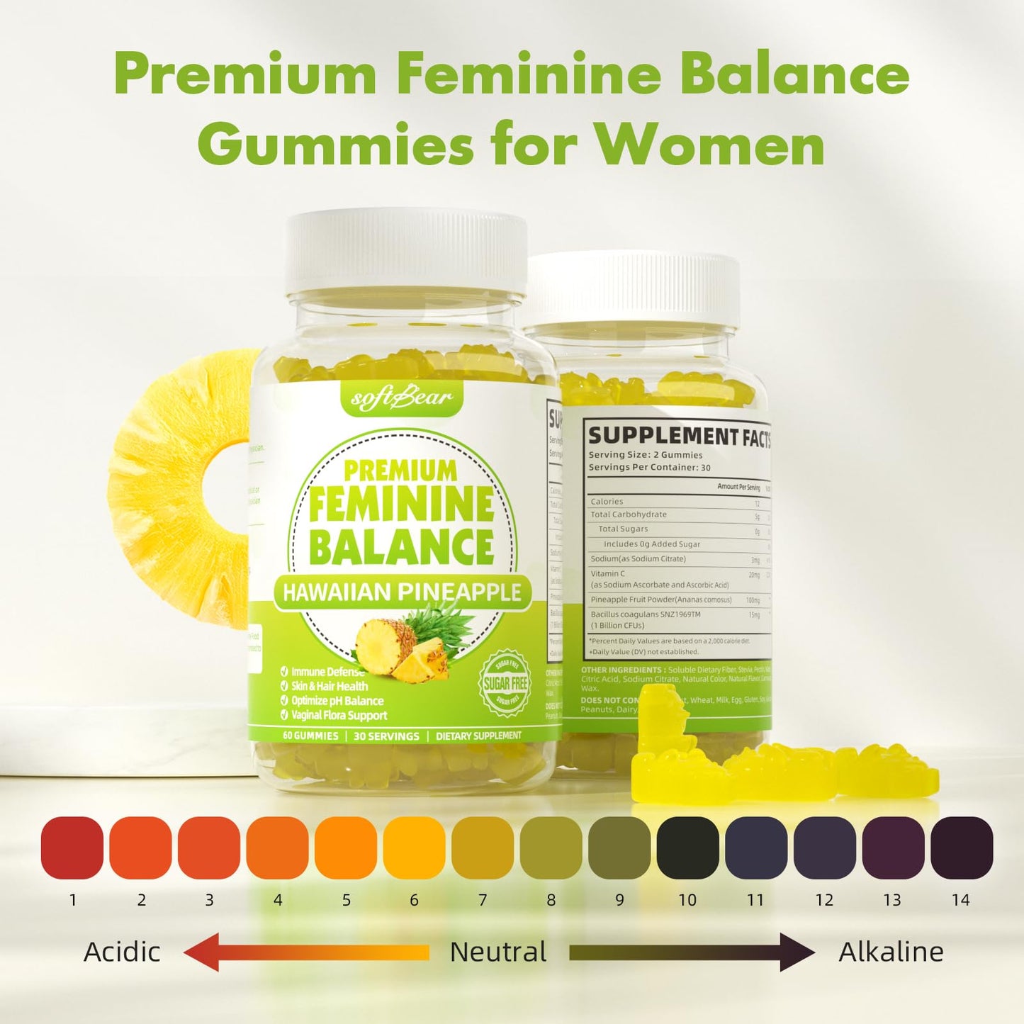 softbear Premium Feminine Balance Gummies 60