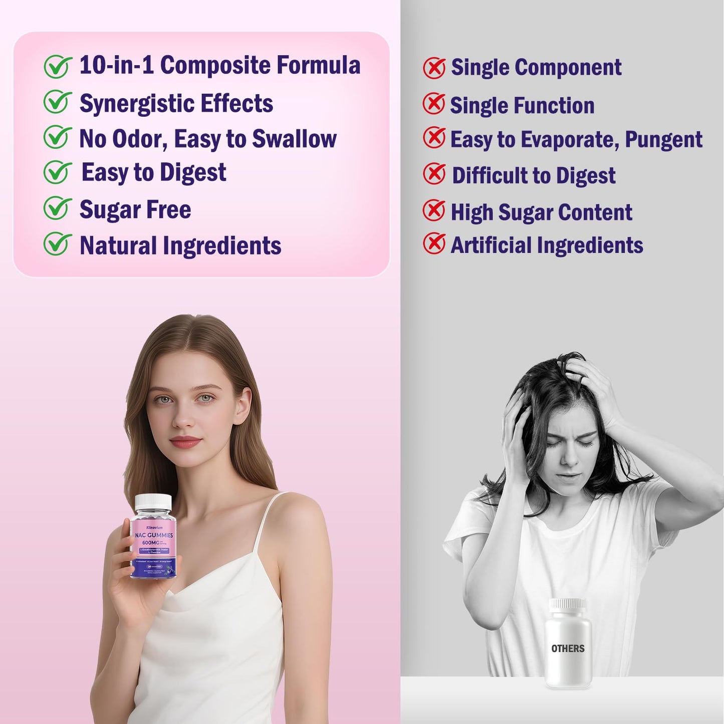 Klinovium 10-in-1 NAC Gummies 60 Gummies