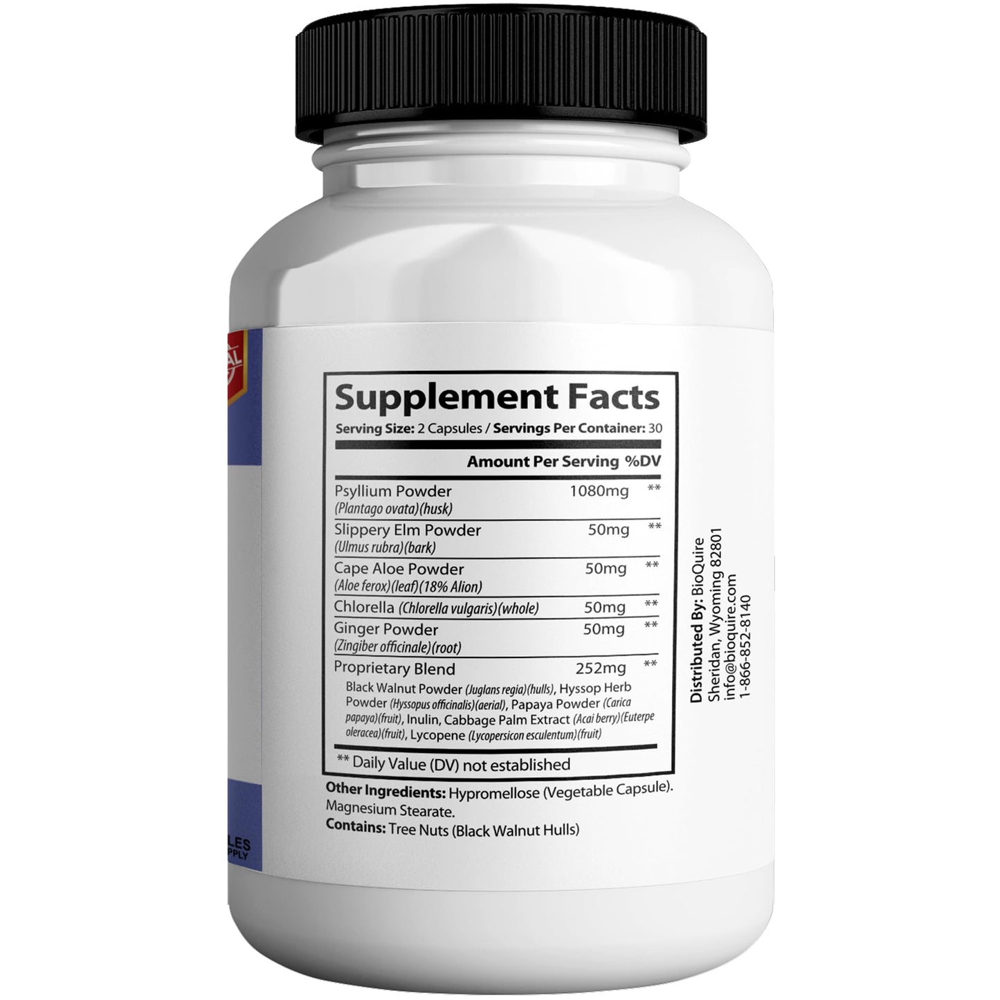 BIOQUIRE Slippery Elm Bark Vaginal Wellness Supplement, 60 Veggie Capsules