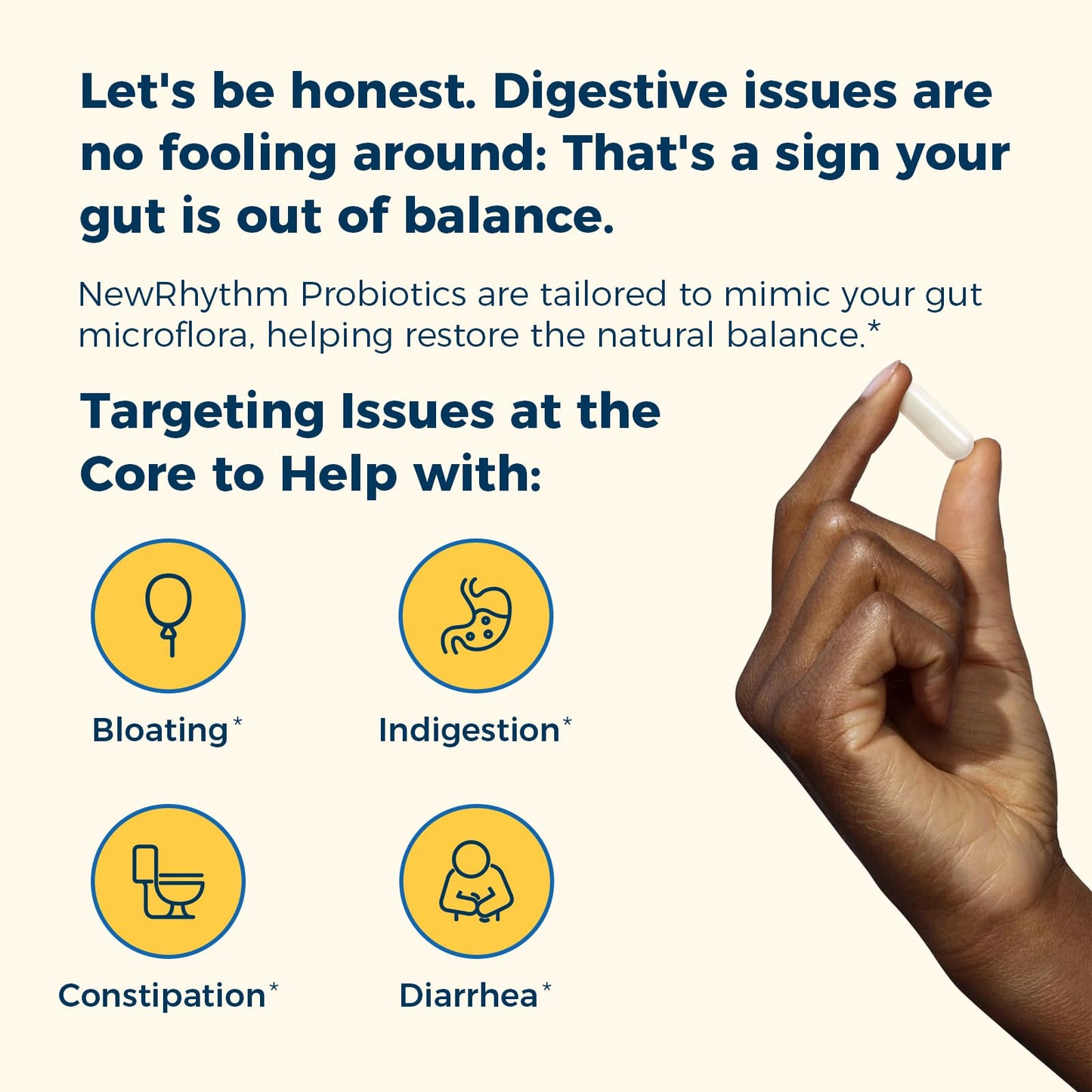 NewRhythm Probiotic Bundle: Complete Digestive Health + Menopause Relief with Black Cohosh, Prebiotics, 20 Strains, Targeted Release Technology, Non-GMO, 90 Capsules