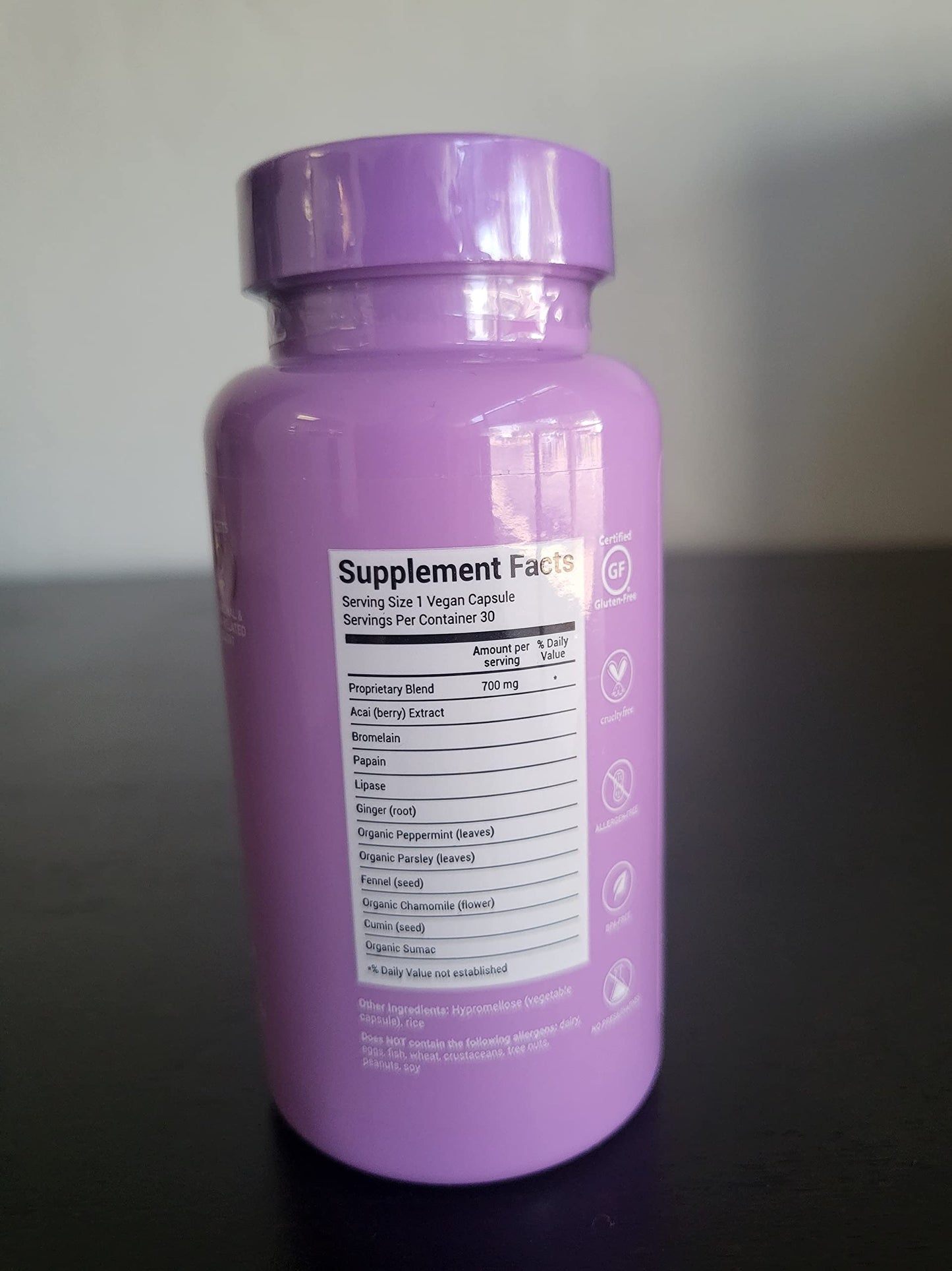 HAIRtamin BLOATamin Digestive Enzyme Supplement Capsule 1 Count
