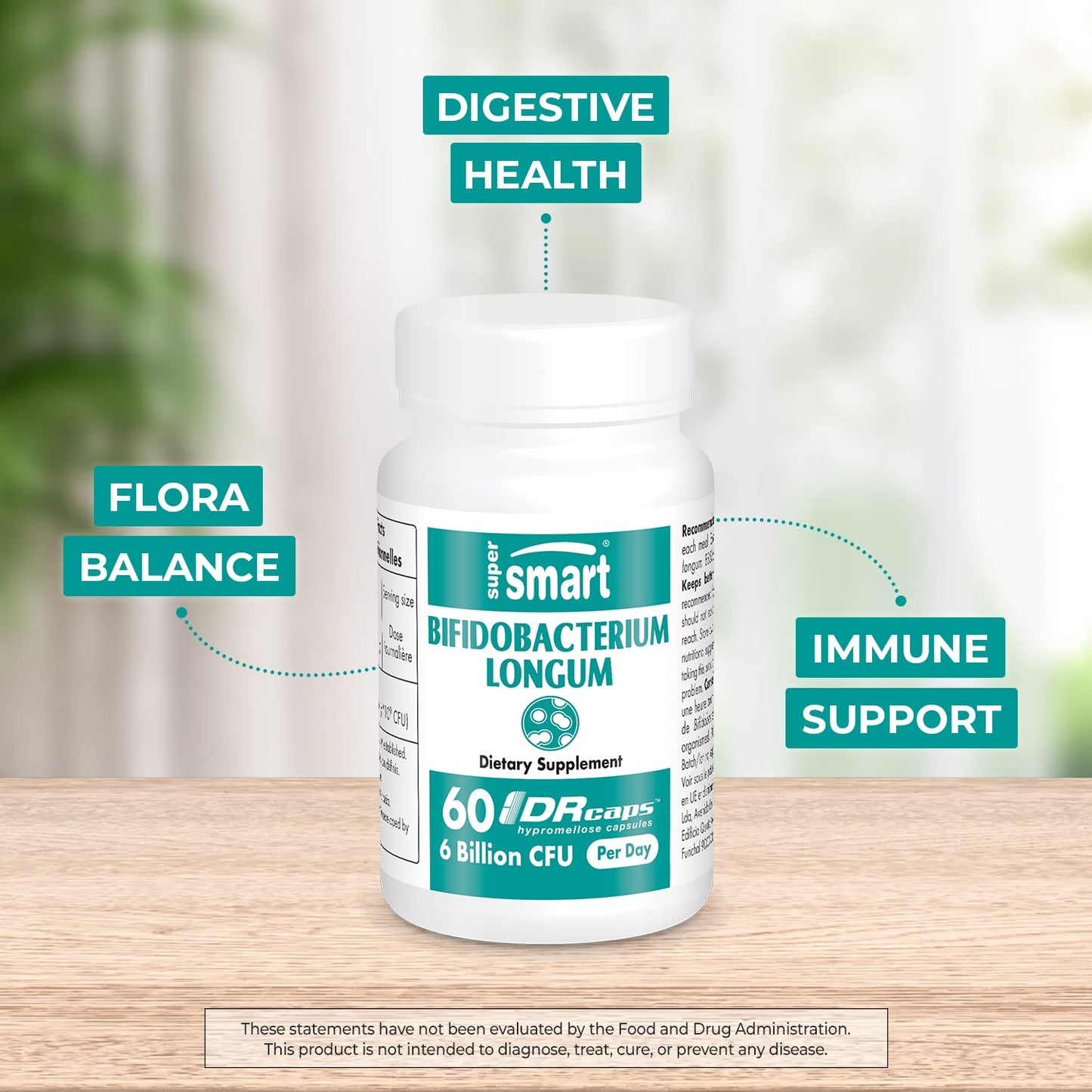 Supersmart Bifidobacterium Longum and Lactobacillus Rhamnosus GG Intestinal Comfort Bundle Capsules 120